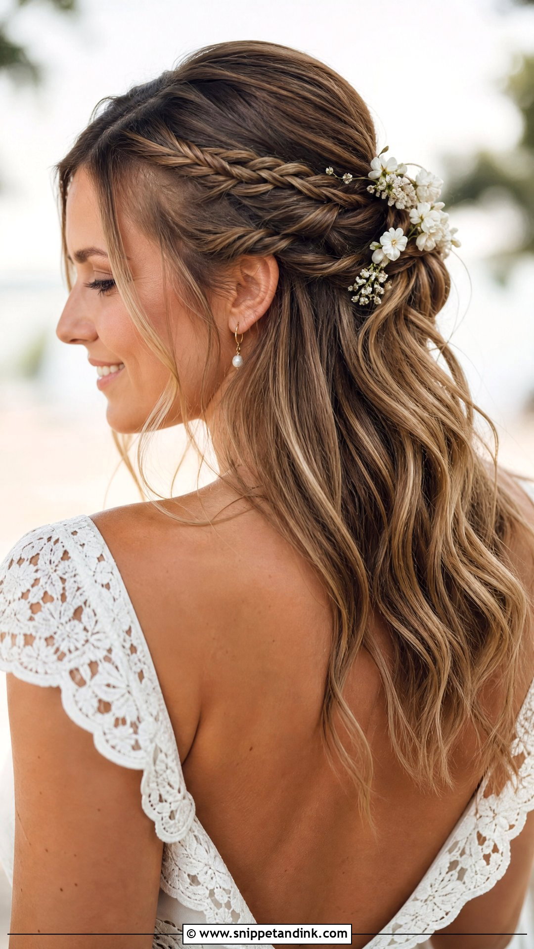 Half Up With Accent Braids - Snippet and Ink - 20 Half-Up Do Wedding Ideas