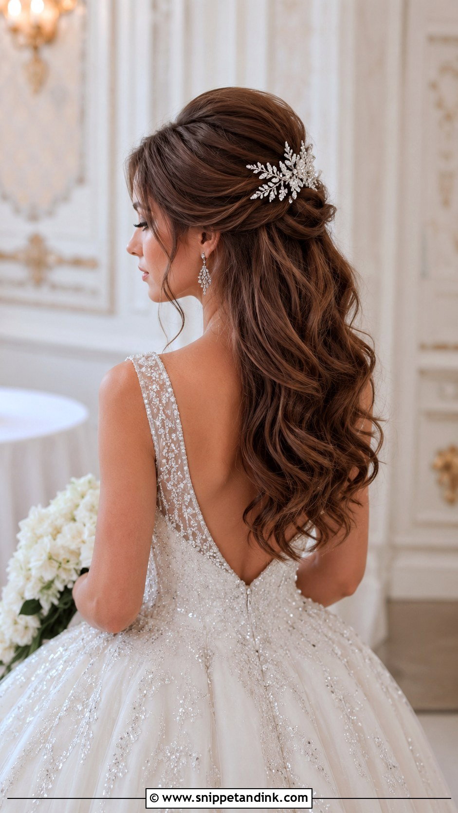 Half Up With Bouffant Volume - Snippet and Ink - 35 Bridal Half-Up Half-Down Hair Ideas