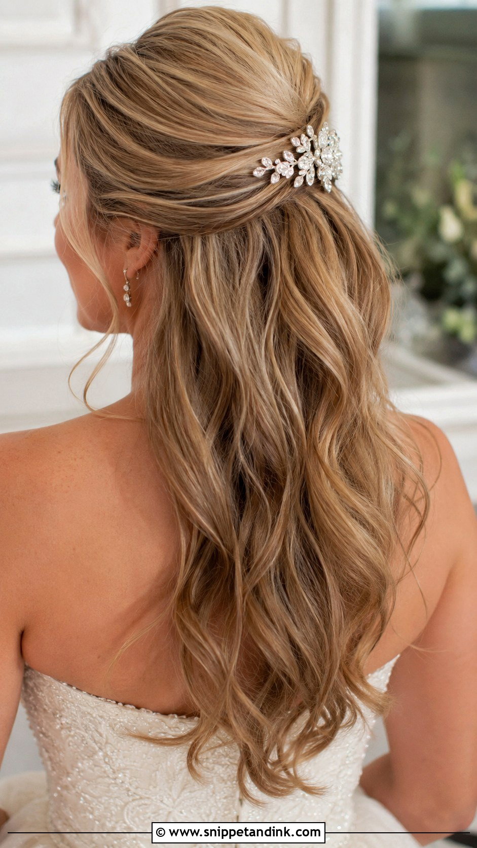 Half Up With Bouffant Volume - Snippet and Ink - 25 Hairstyles for Medium Length Hair for Wedding