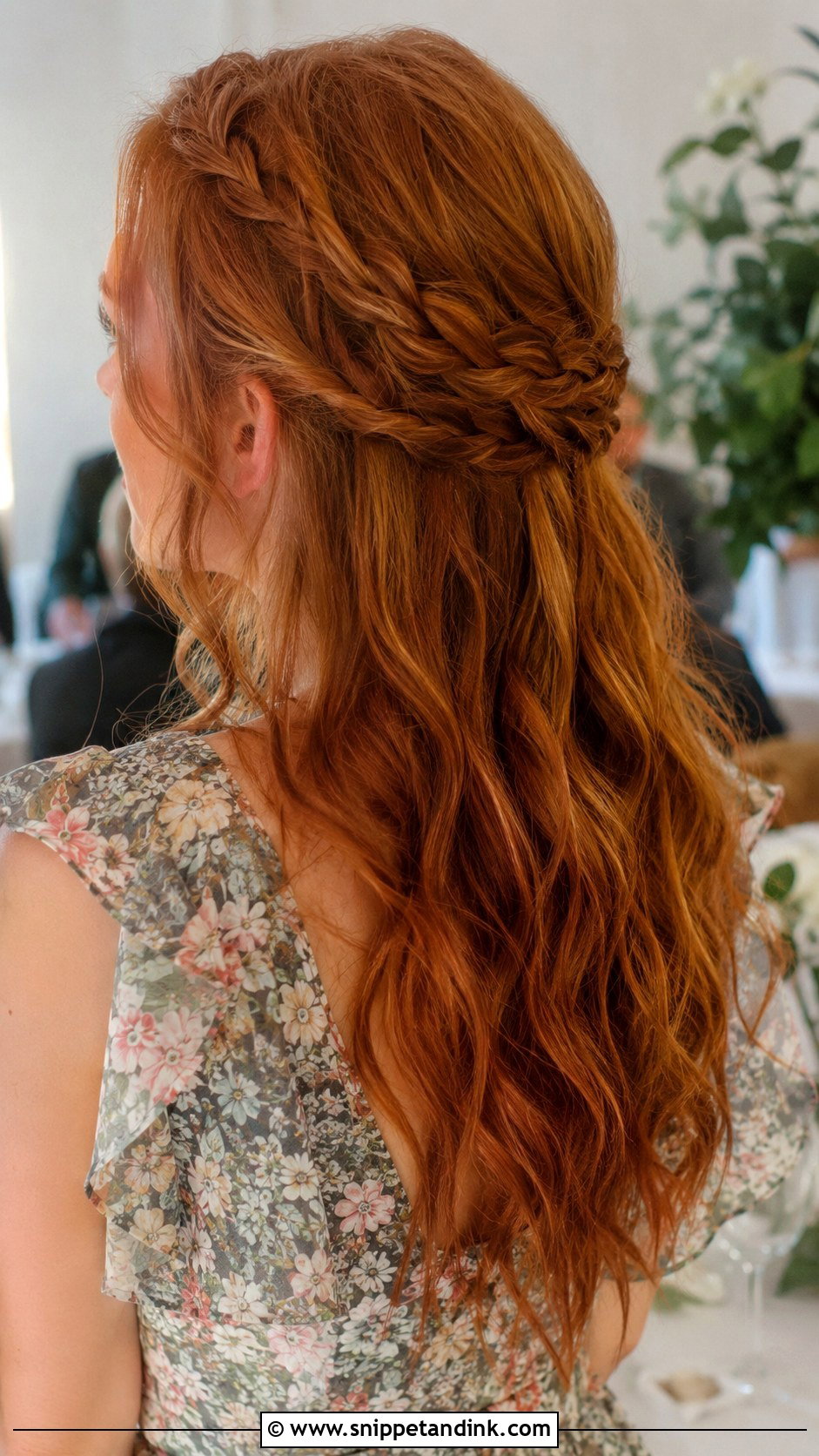 Half Up With Braided Detail - Snippet and Ink - 25 Hairstyles for a Wedding Guest