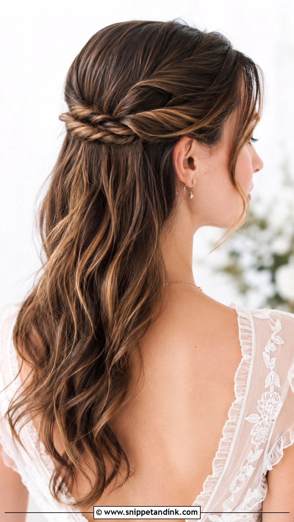 Half Up With Rope Braid - Snippet and Ink - 20 Easy Half-Up Wedding Guest Hairstyles