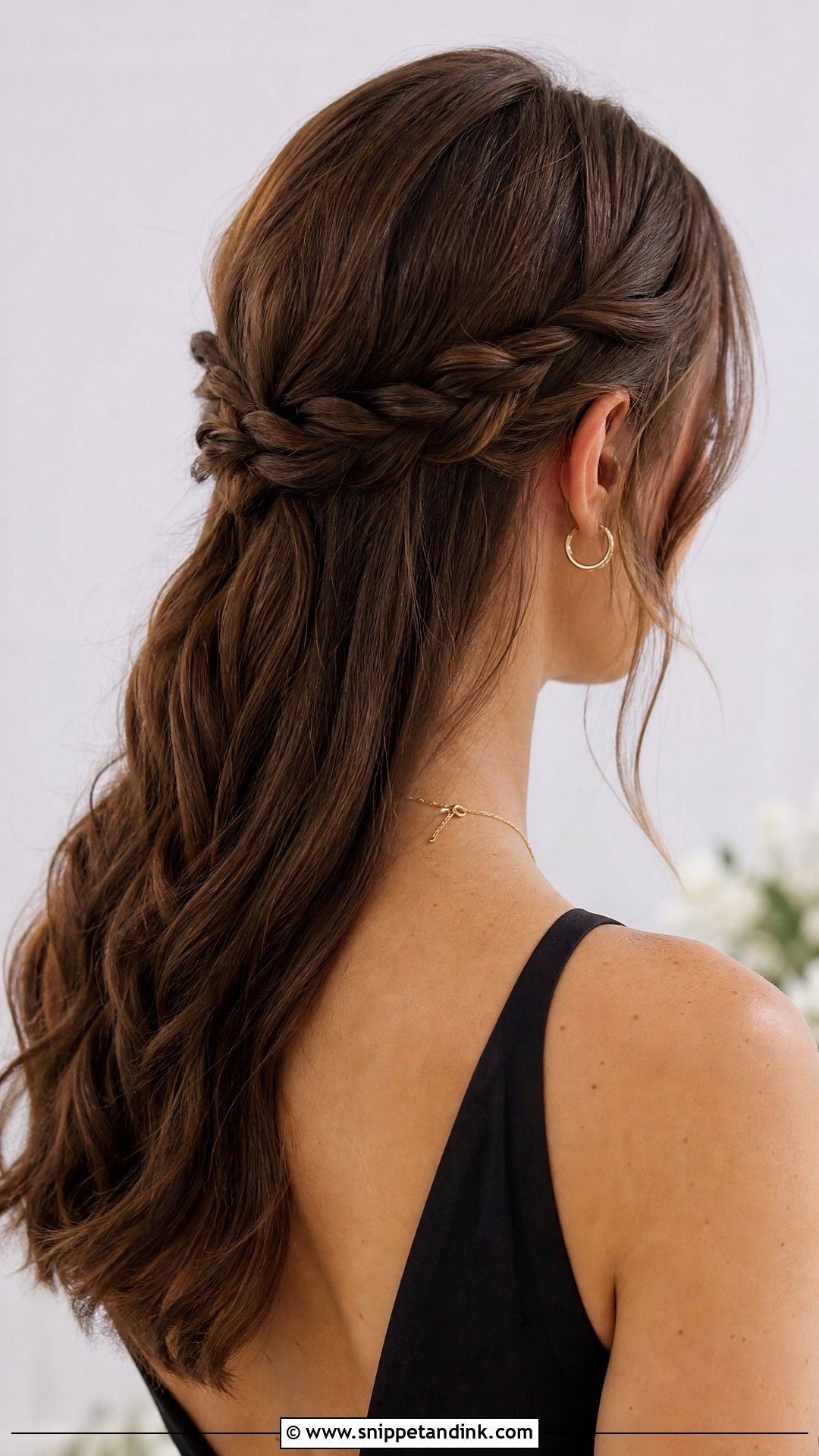 Half Up With Twisted Rope Braid - Snippet and Ink - 20 Half-Up Hair Styles for Wedding Guest