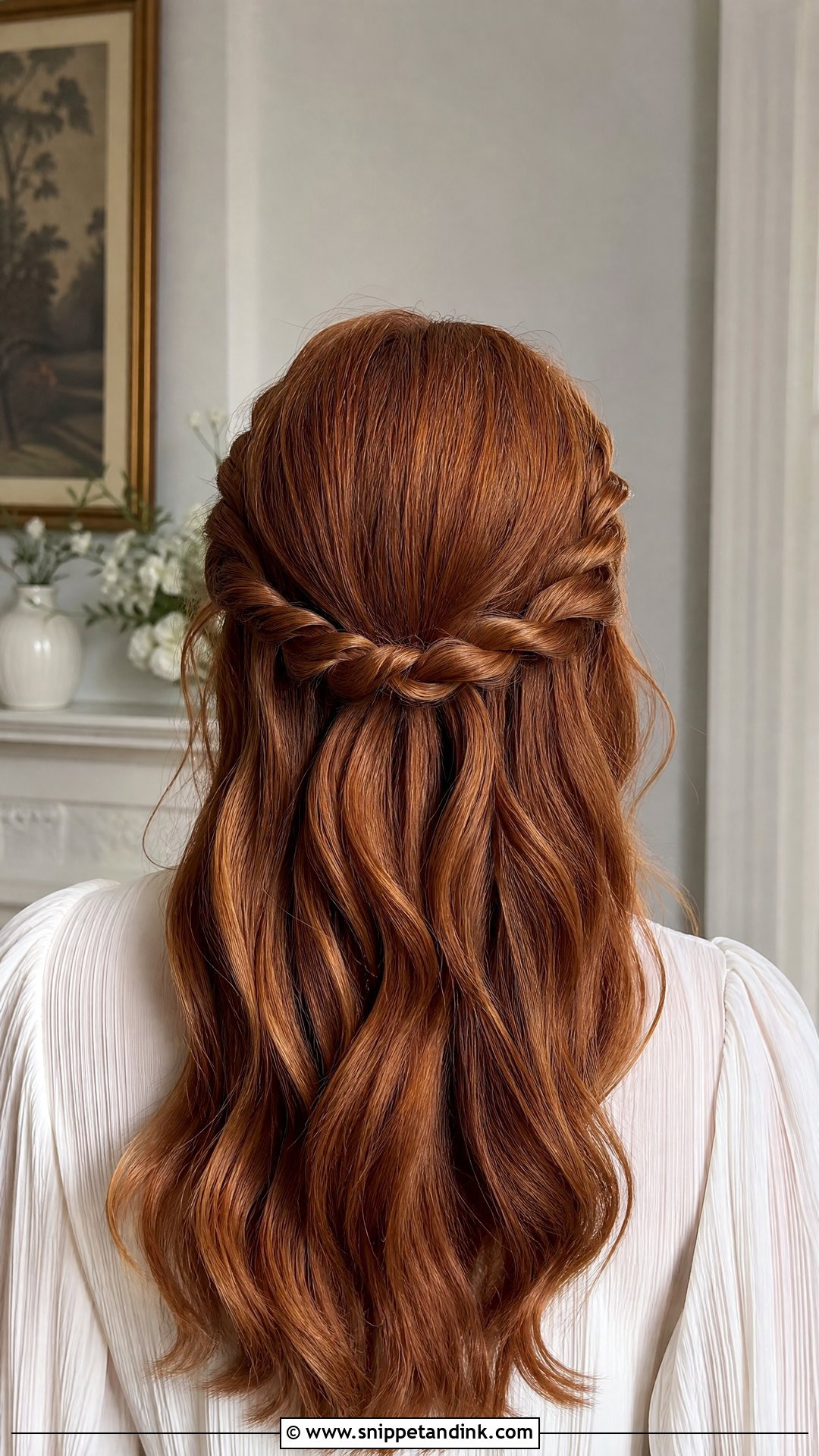 Half Up With Twisted Rope Braid - Snippet and Ink - 20 Romantic Half-Up Half-Down Ideas