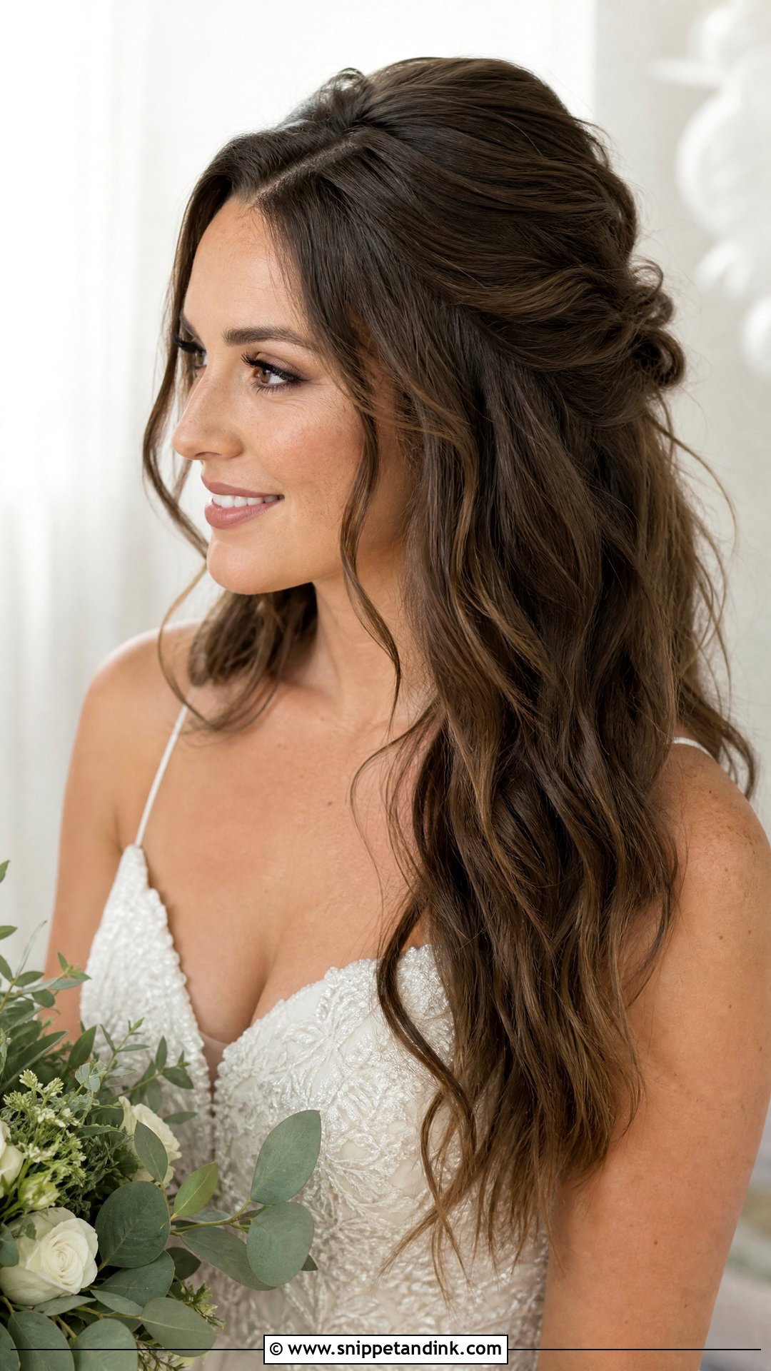 Half Up With Volume and Texture - Snippet and Ink - 20 Half-Up Do Wedding Ideas