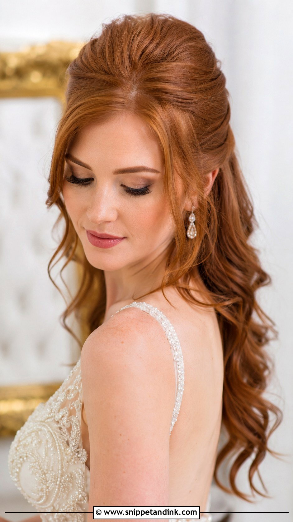 Half Up With Volume on Top - Snippet and Ink - 30 Half-Up Wedding Hair Ideas