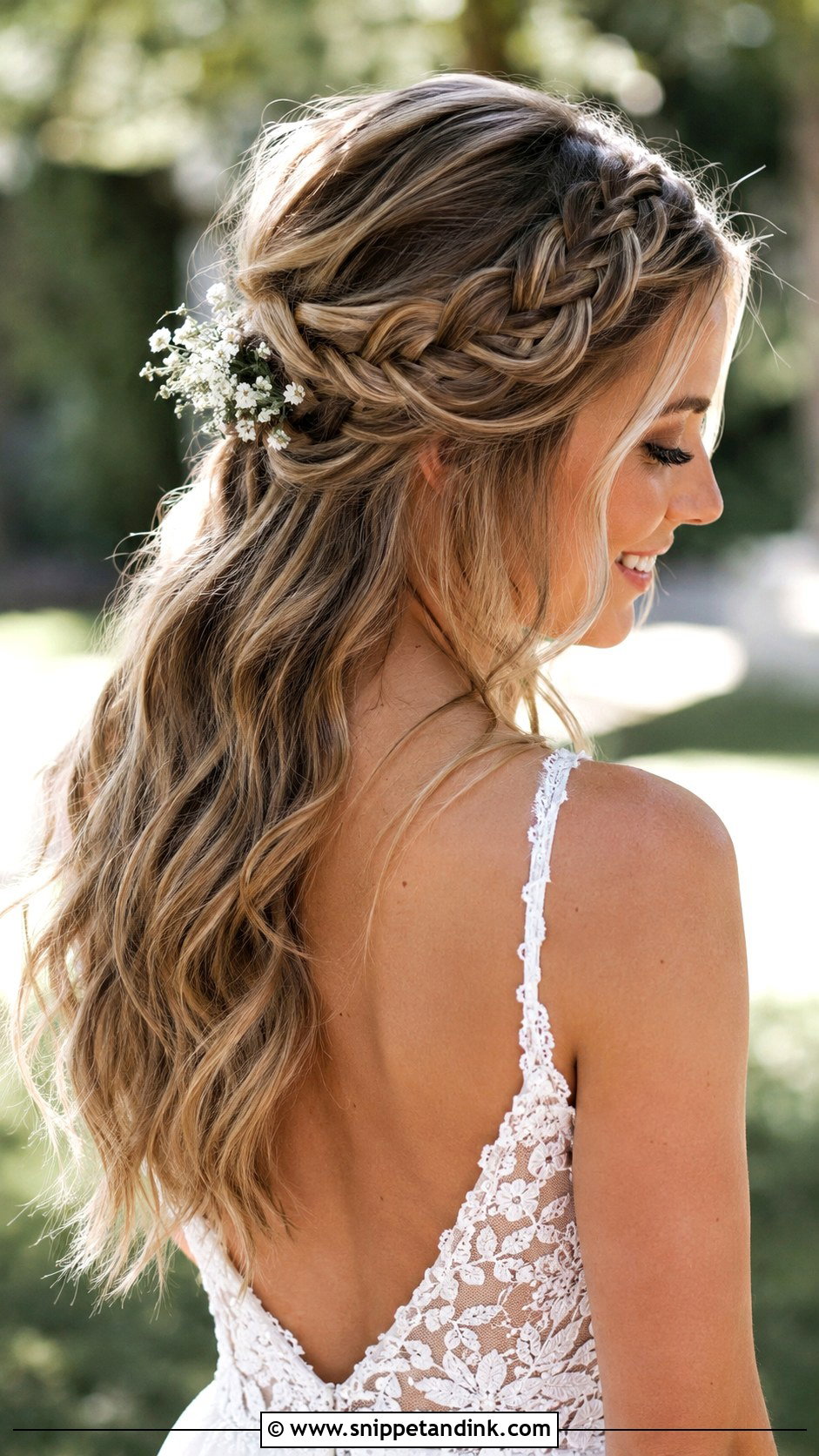Half Updo Bridal Hair With Braids - Snippet and Ink - 20 Half Updo Bridal Hair Ideas