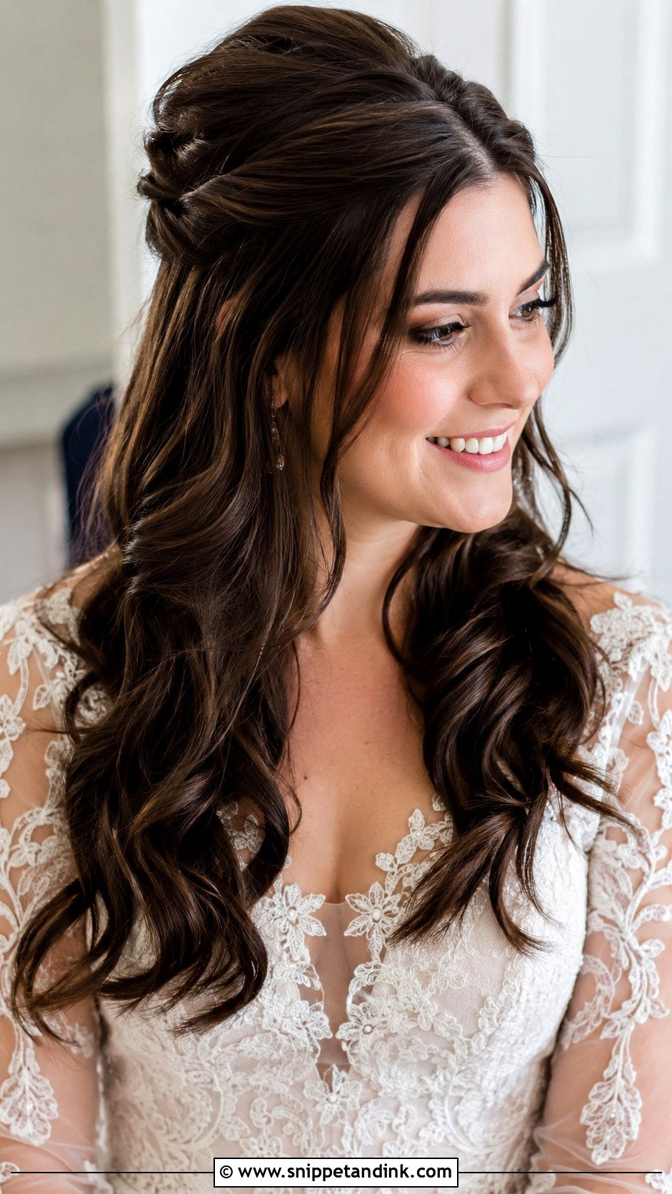 Half Updo Bridal Hair With Twists - Snippet and Ink - 20 Half Updo Bridal Hair Ideas
