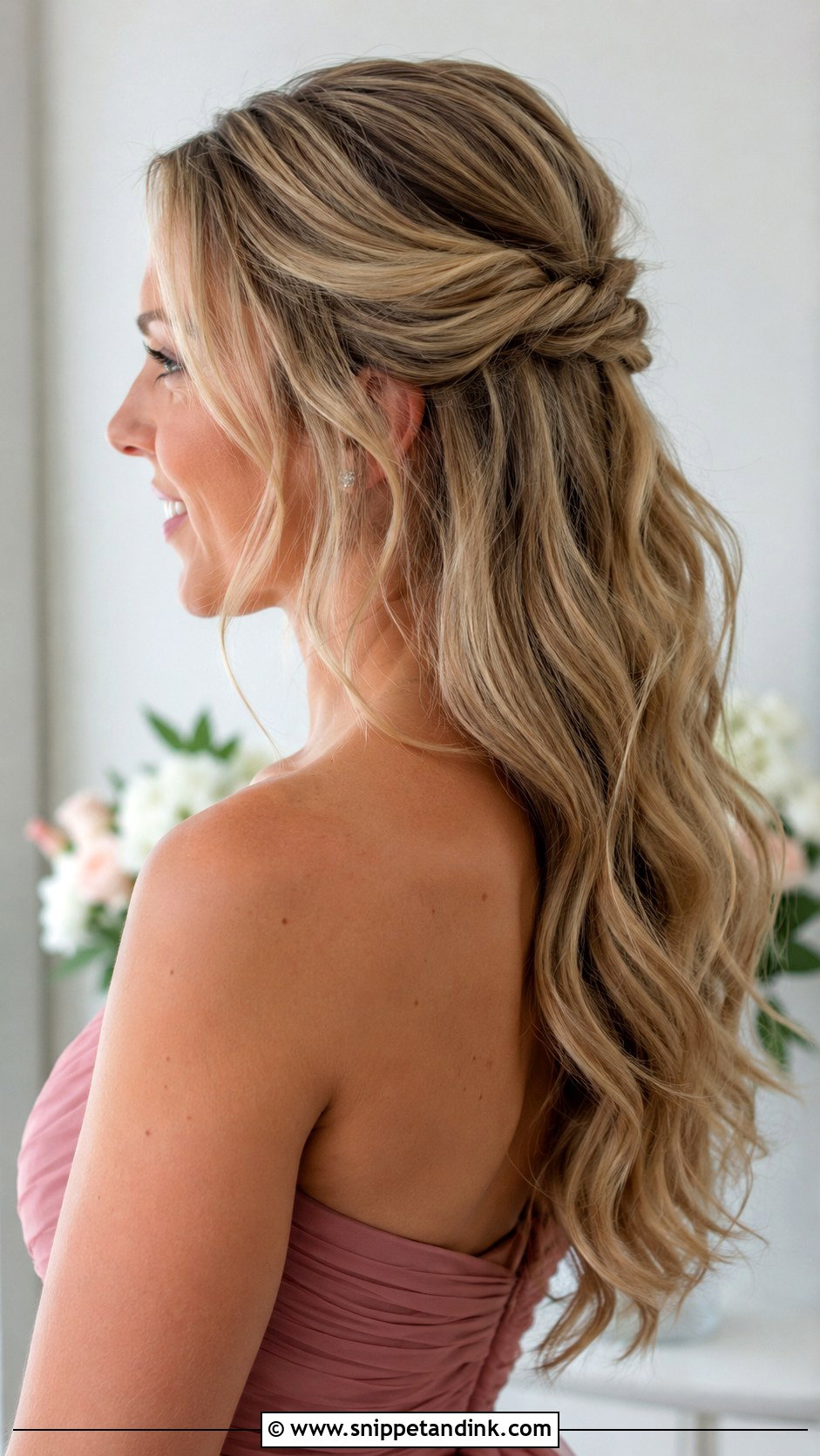 Half Updo Bridesmaid Hair - Snippet and Ink - 20 Bridesmaids Updos for Long Hair
