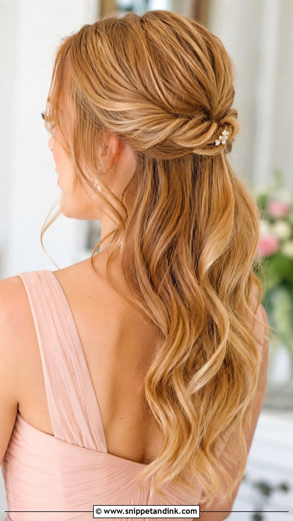 Half Updo Bridesmaid Hair - Snippet and Ink - 25 Bridesmaid Updos