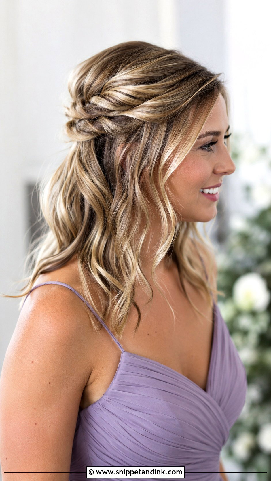 Half Updo Bridesmaid Hairstyle - Snippet and Ink - 20 Simple Easy Updo Wedding Hairstyles Medium Length Bridesmaid