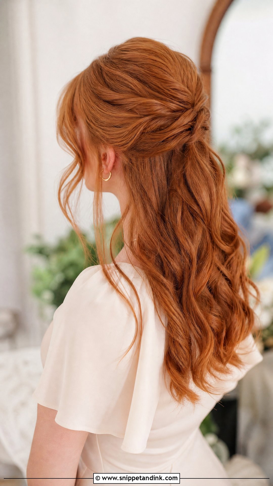 Half Updo For Medium Hair Wedding - Snippet and Ink - 20 Simple Updos for Medium Hair Wedding
