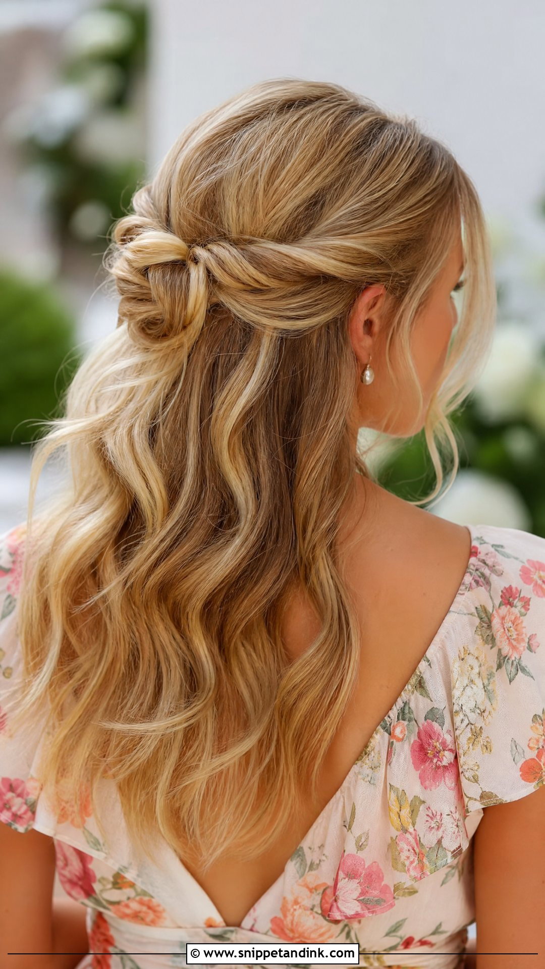 Half Updo For Medium Hair - Snippet and Ink - 15 Easy Medium Hair Wedding Guest Updo Ideas