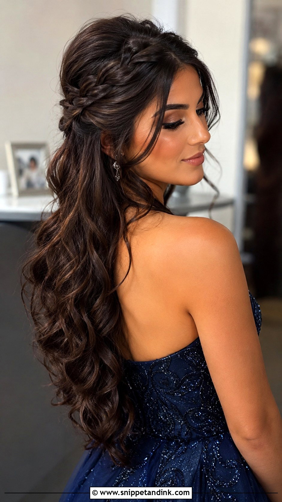 Half Updo Prom Hair For Long Hair - Snippet and Ink - 15 Half Updo Prom Ideas