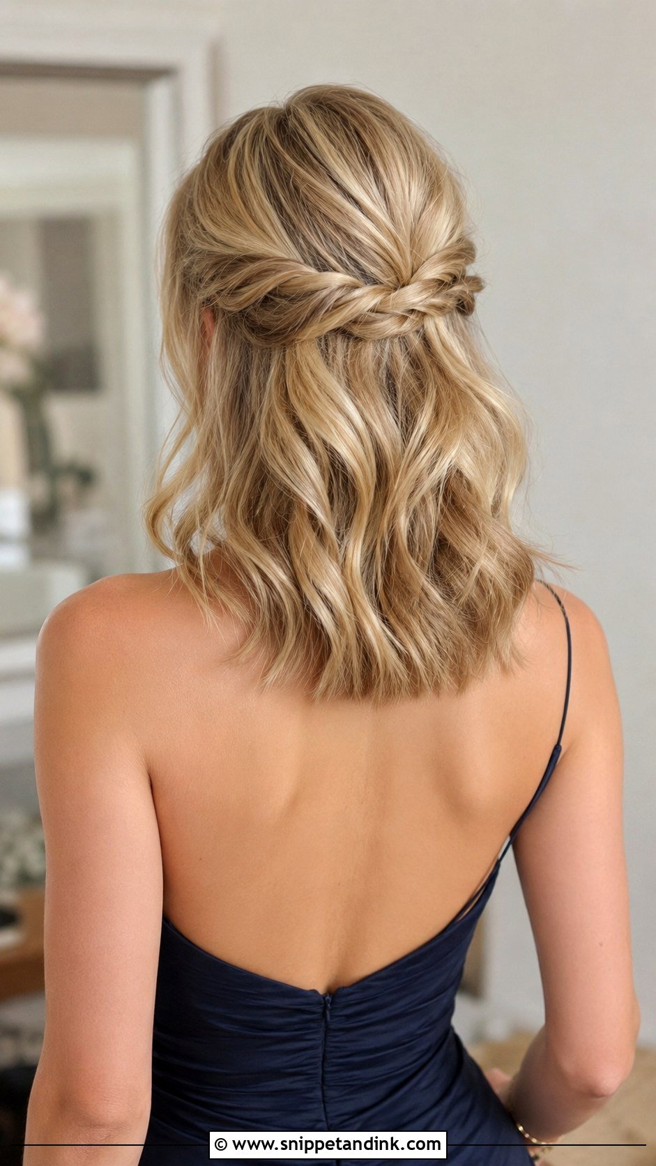 Half Updo Prom Hair For Medium Hair - Snippet and Ink - 15 Half Updo Prom Ideas