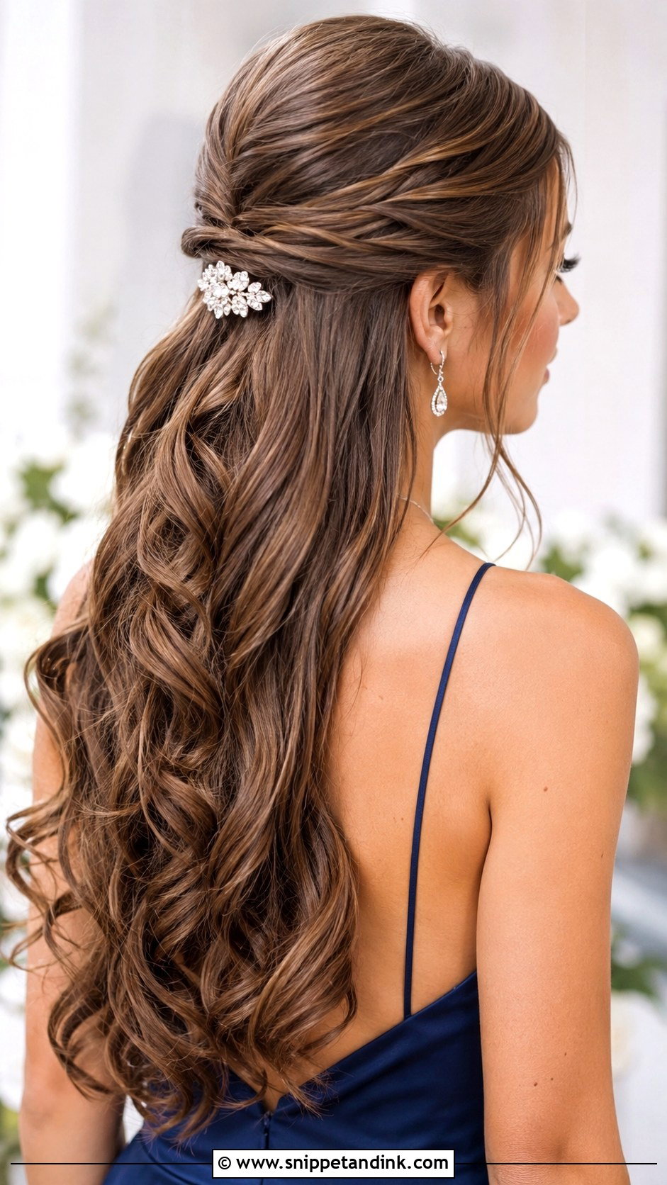 Half Updo Prom Hair With Clip - Snippet and Ink - 15 Half Updo Prom Ideas