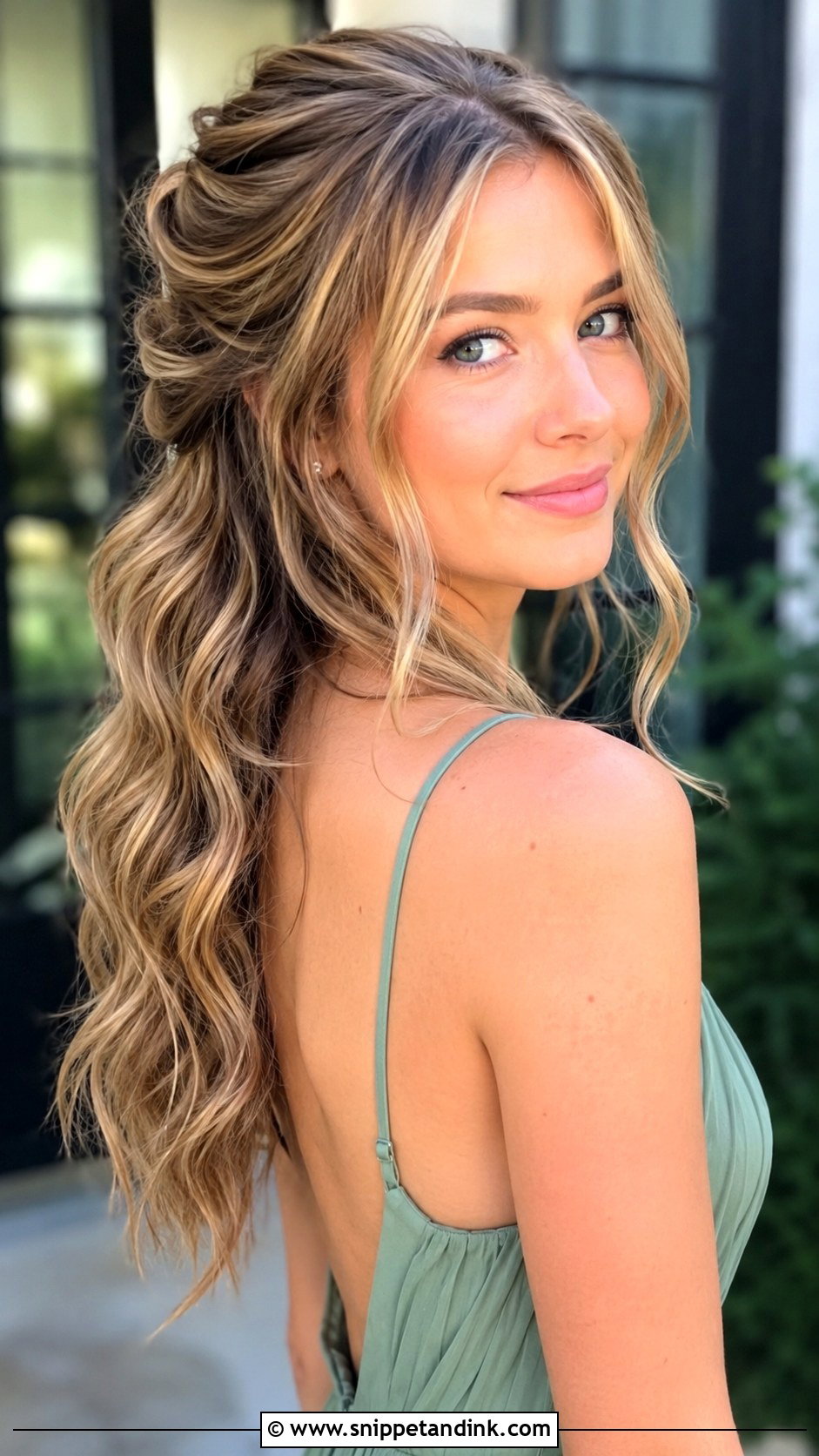 Half Updo Prom Hair With Loose Waves - Snippet and Ink - 15 Half Updo Prom Ideas