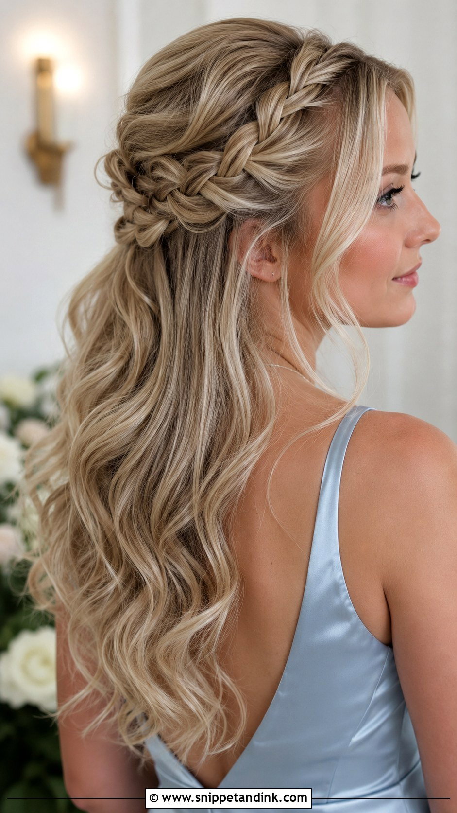 Half Updo Wedding Hair For Long Hair - Snippet and Ink - 20 Half Updo Wedding Hair Bridesmaid Ideas