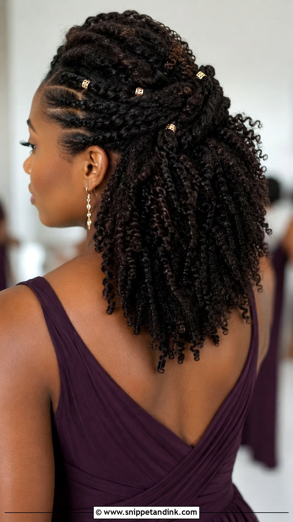 Half Updo Wedding Hair For Natural Hair - Snippet and Ink - 20 Half Updo Wedding Hair Bridesmaid Ideas