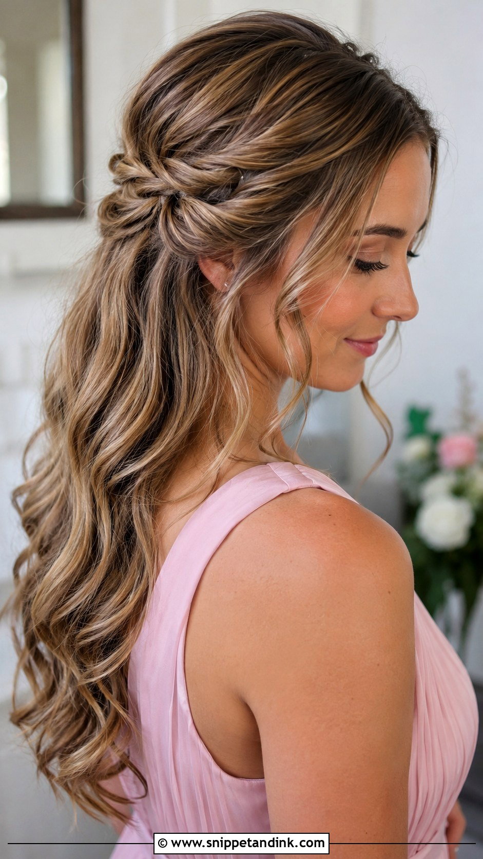 Half Updo Wedding Hair With Twists - Snippet and Ink - 20 Half Updo Wedding Hair Bridesmaid Ideas