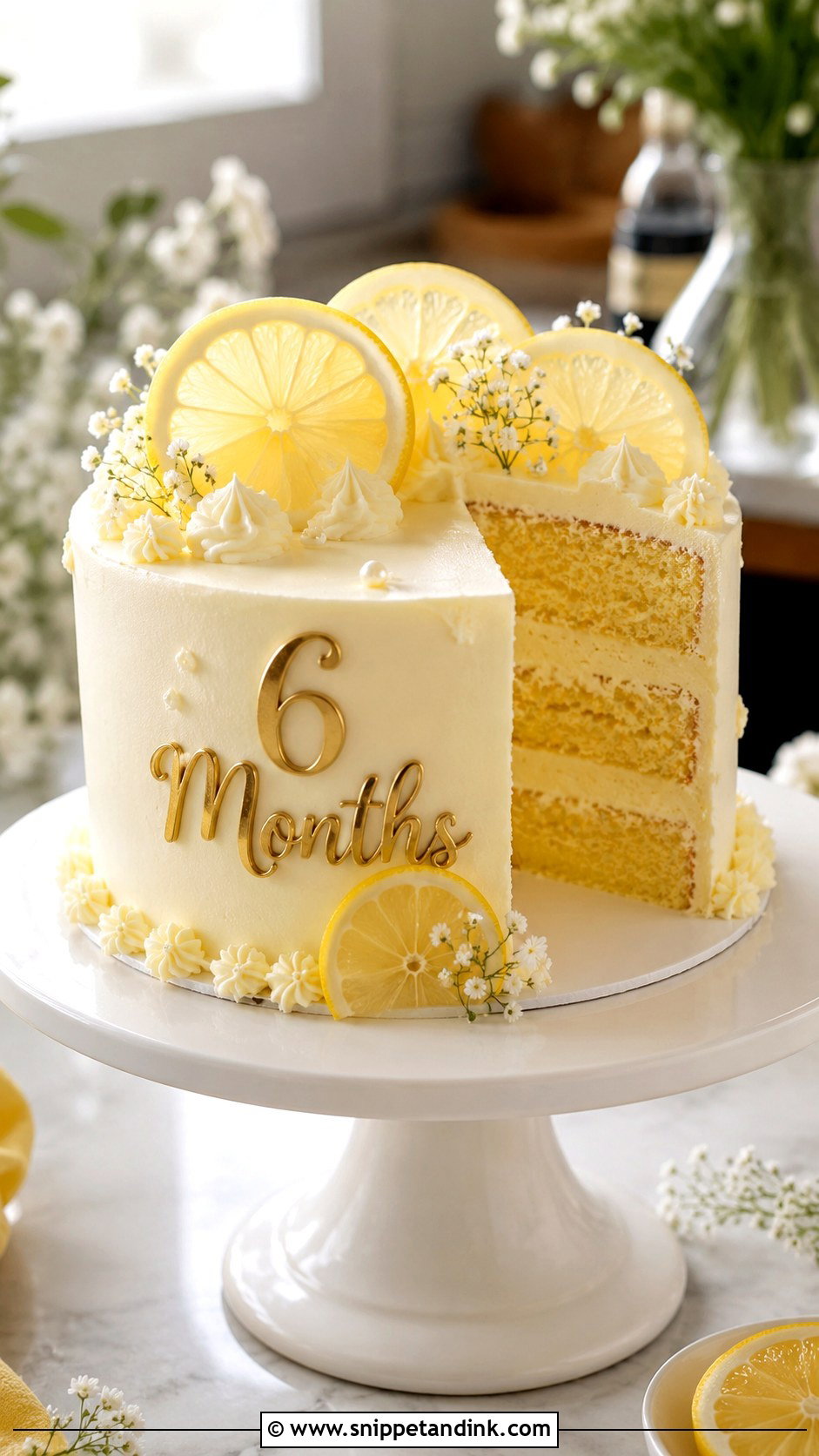 Half Year Anniversary Lemon Cake - Snippet and Ink - 20 Half Year Anniversary Cake Ideas