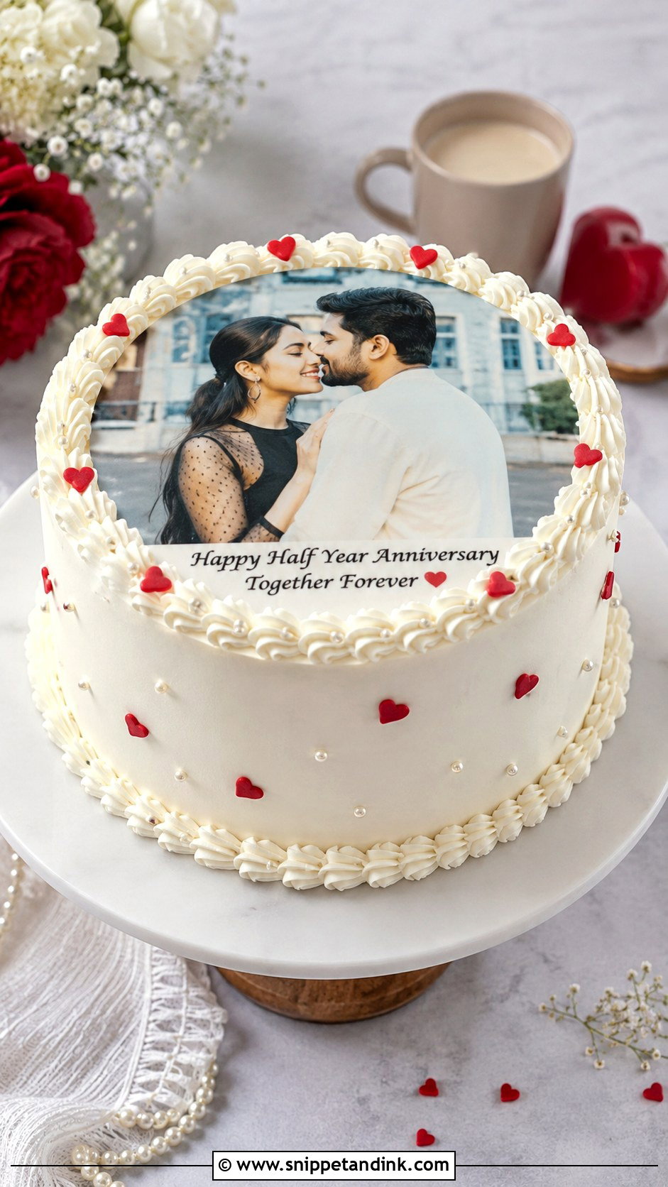 Half Year Anniversary Photo Cake - Snippet and Ink - 20 Half Year Anniversary Cake Ideas