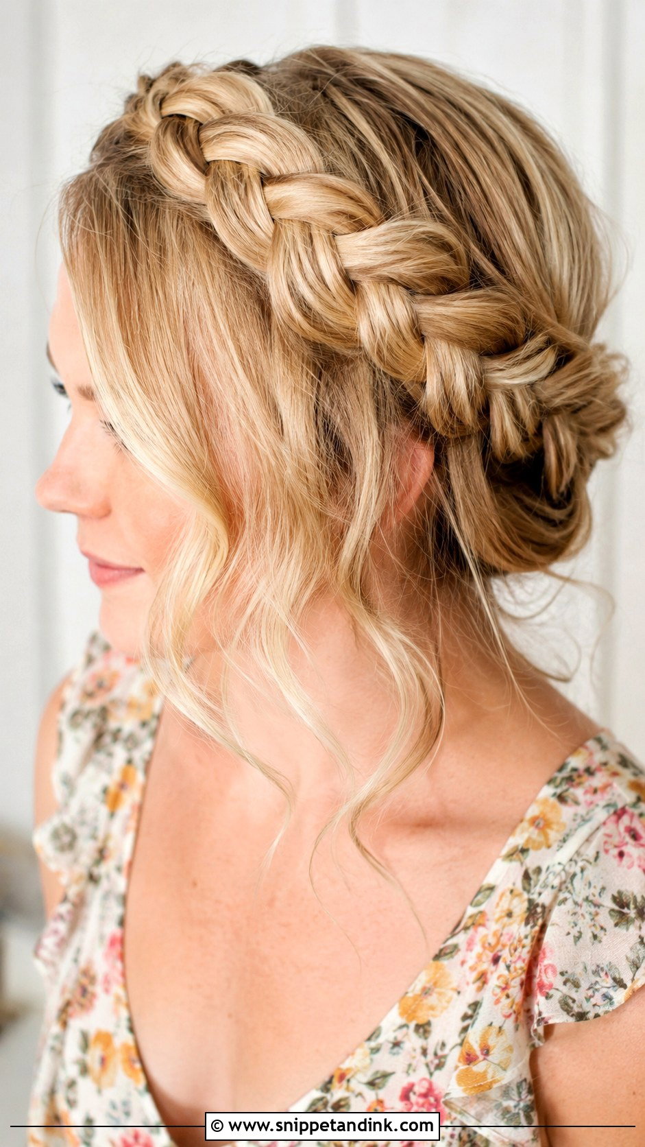Halo Braid - Snippet and Ink - 25 Simple Wedding Guest Hairstyles