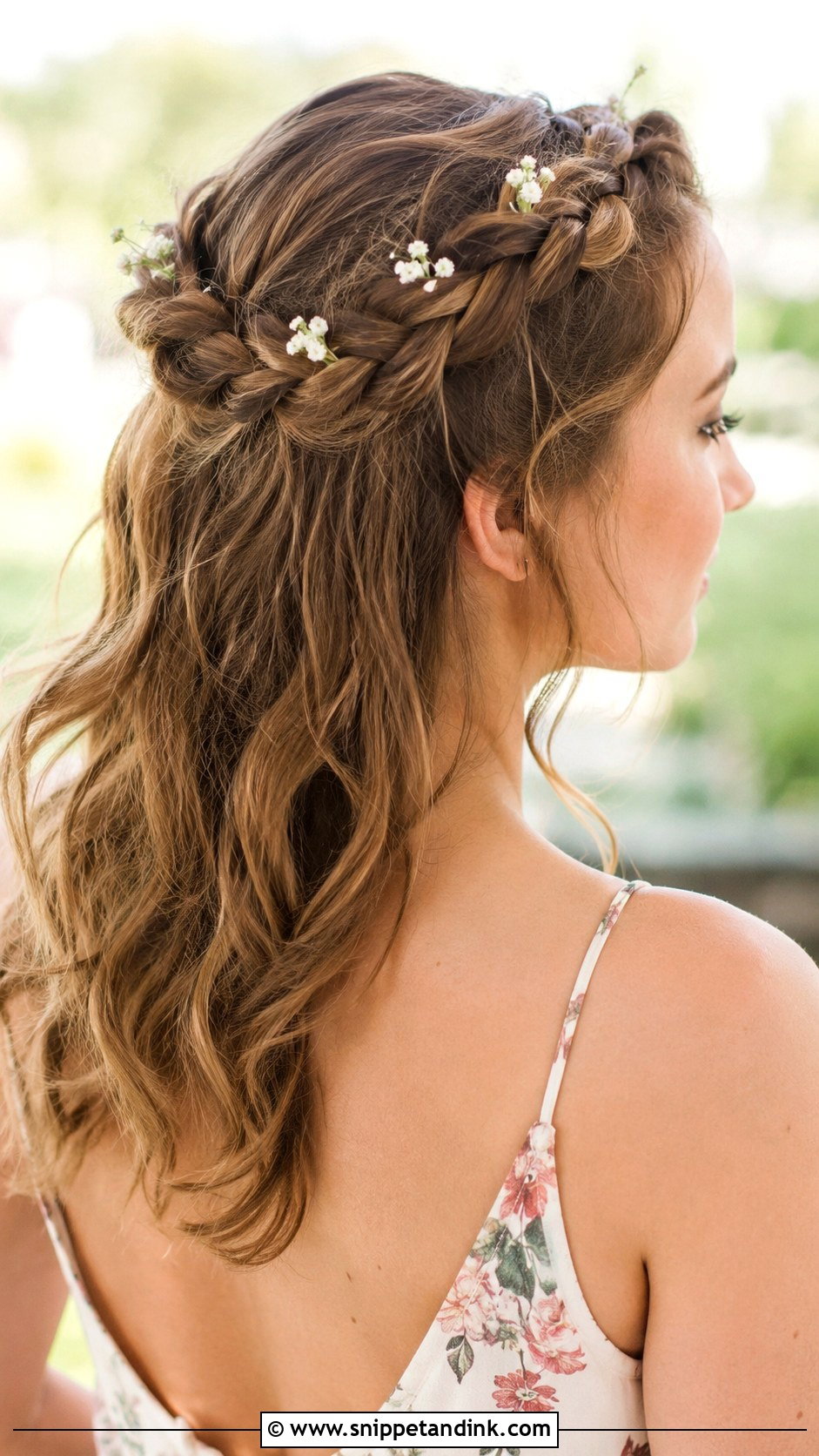 Halo Braid - Snippet and Ink - 25 Wedding Guest Hair Up Ideas