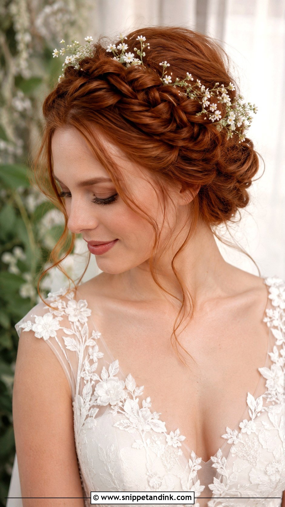 Halo Braid Bridal Updo - Snippet and Ink - 20 Bridal Hair Up Do Ideas
