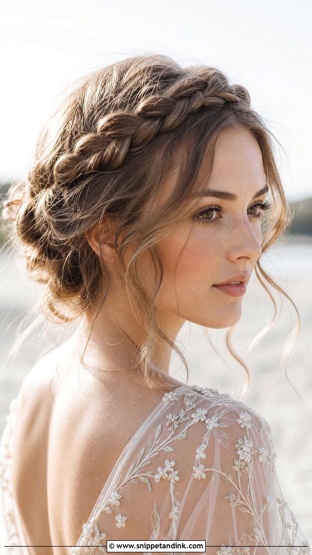 Halo Braid Crown - Snippet and Ink - 20 Wedding Guest Hairstyles 2025