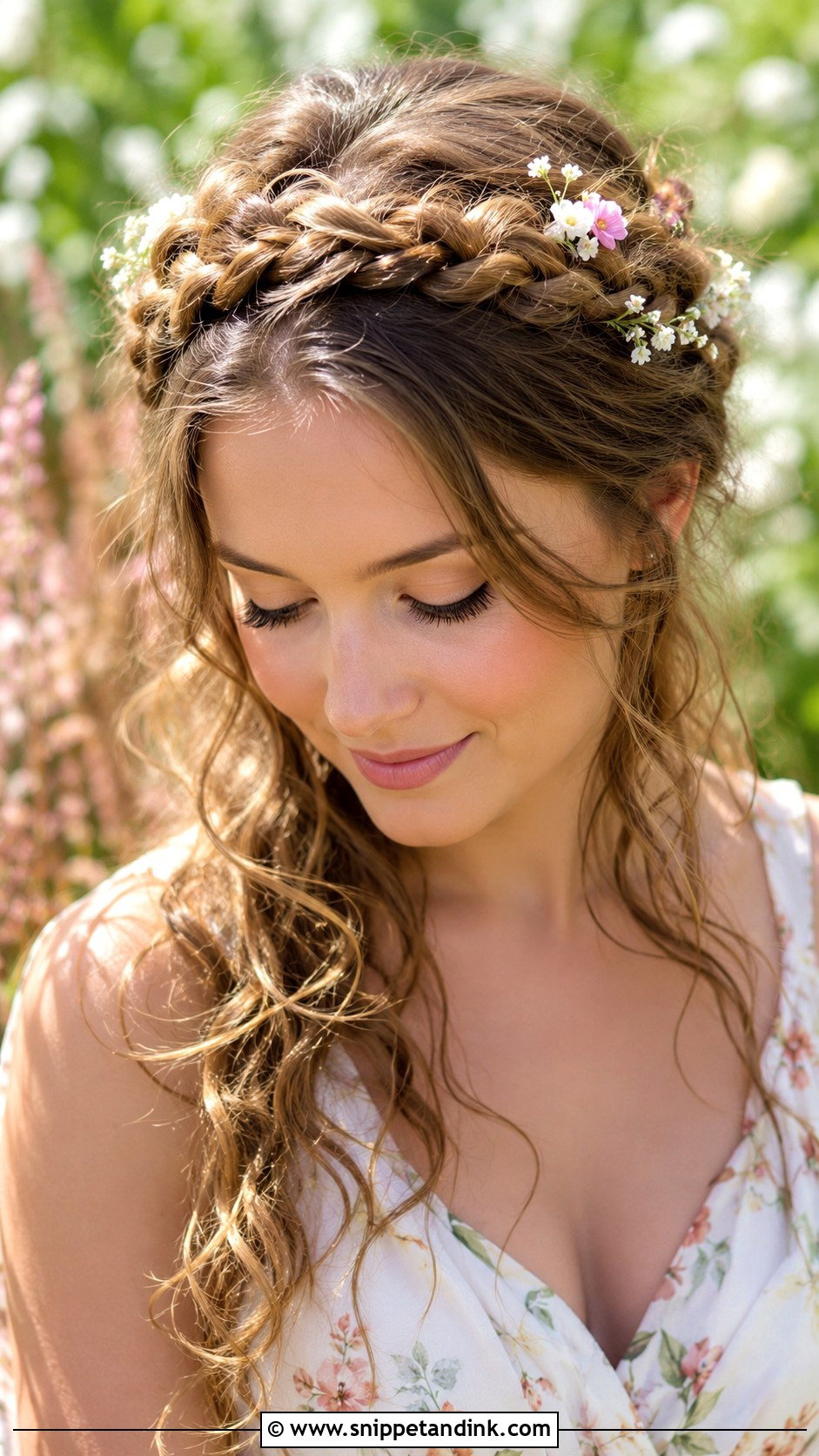 Halo Braid Crown - Snippet and Ink - 25 Easy Wedding Guest Hair Ideas