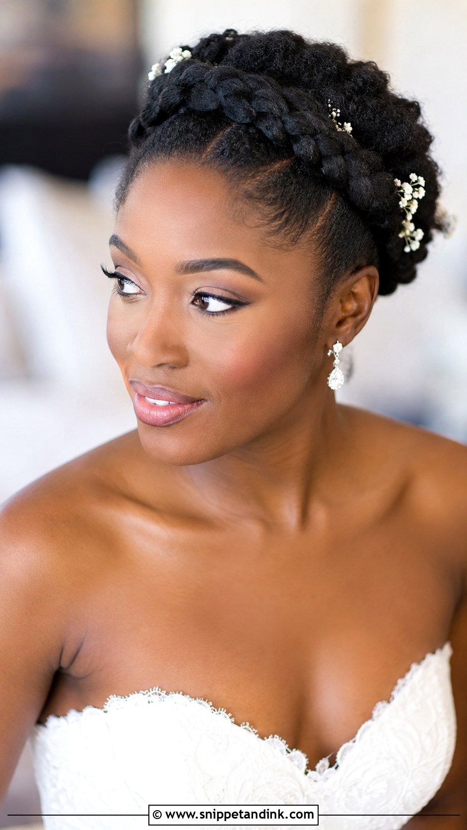 Halo Braid Crown Updo - Snippet and Ink - 30 4c Wedding Hairstyles