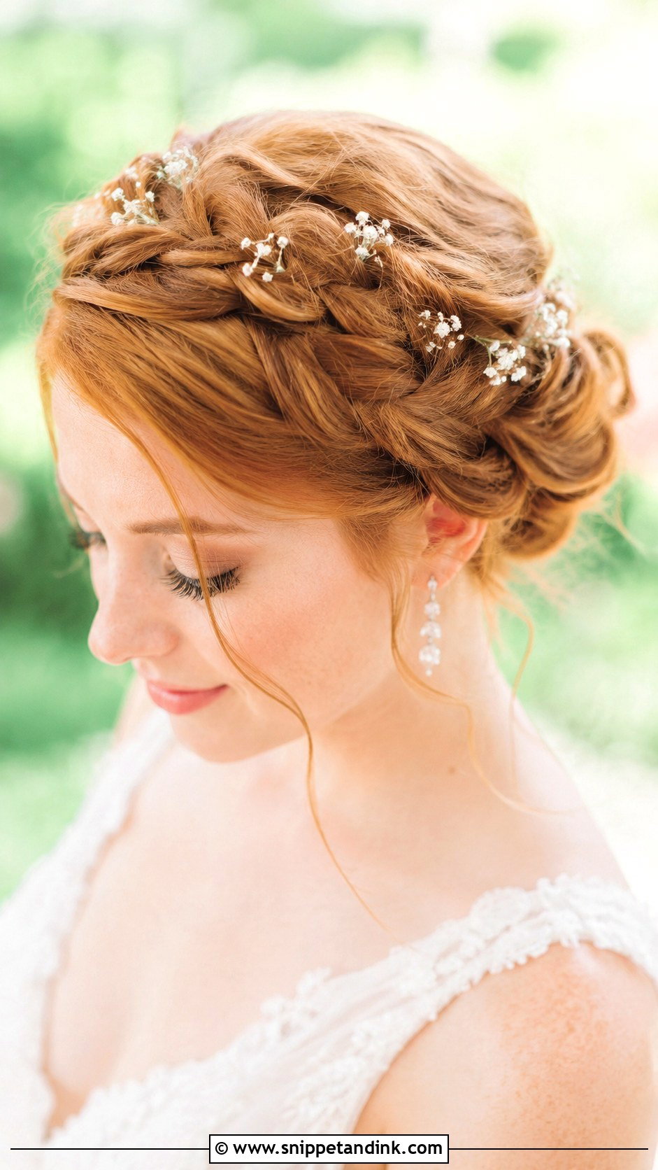 Halo Braid Crown Updo - Snippet and Ink - 25 Bridal Updos for Medium Hair