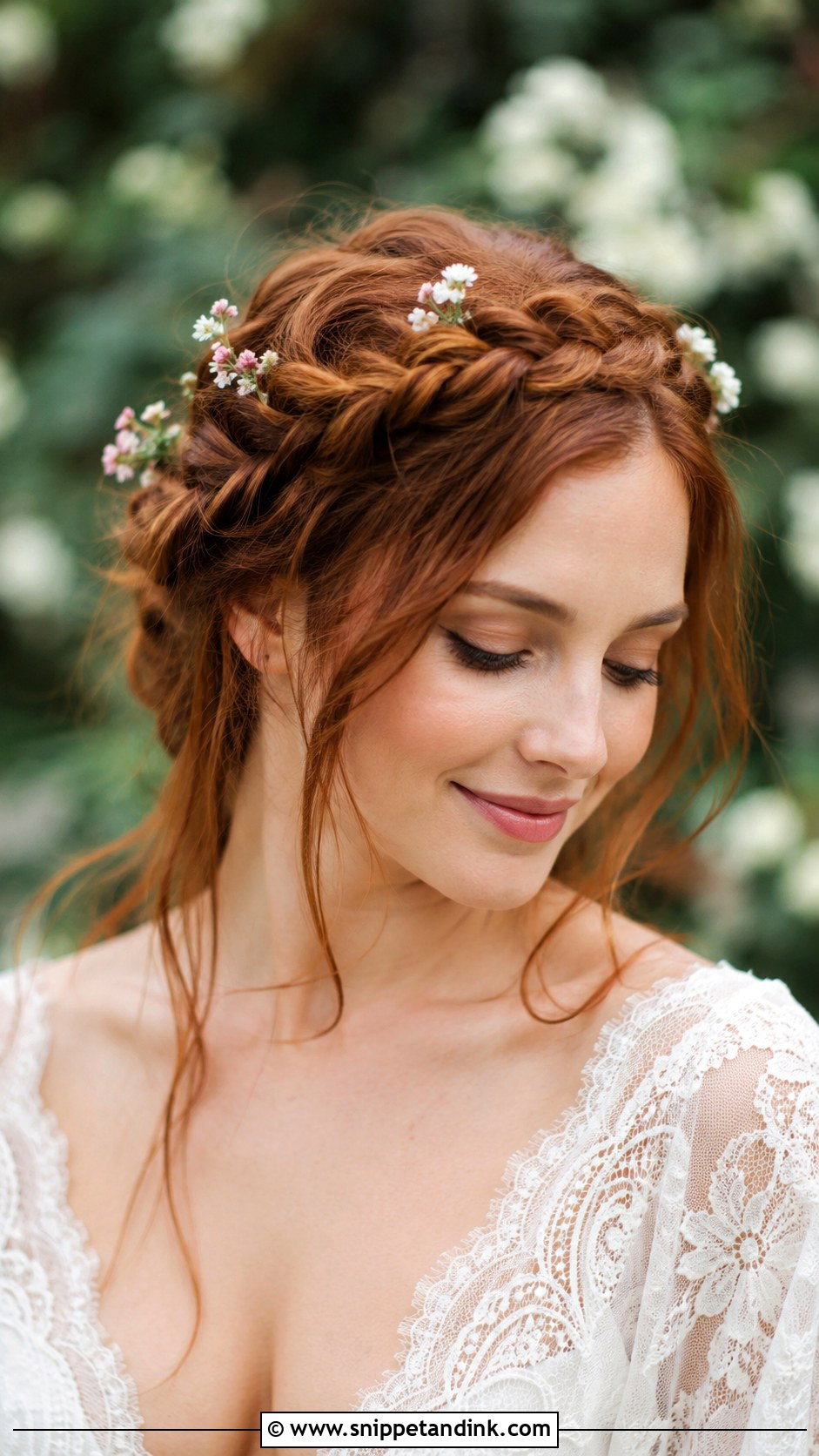 Halo Braid Crown for Weddings - Snippet and Ink - 25 Ethereal Wedding Hair Ideas