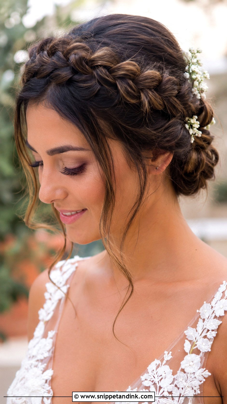Halo Braid Updo - Snippet and Ink - 25 Updo Wedding Hairstyles for Long Hair