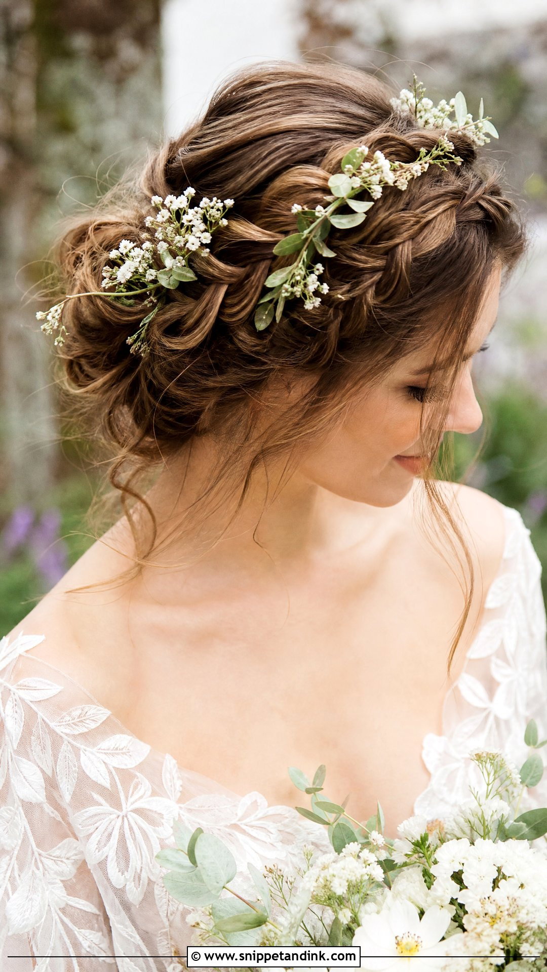 Halo Braid Wedding Hairstyle - Snippet and Ink - 20 Fall Wedding Hairstyles