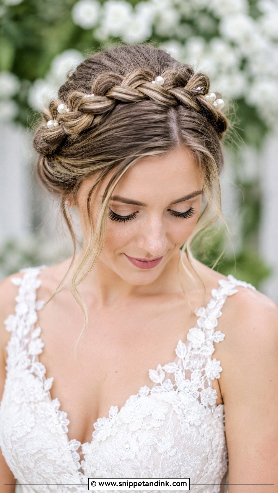 Halo Braid Wedding Hairstyle - Snippet and Ink - 20 Wedding Hair with Braids
