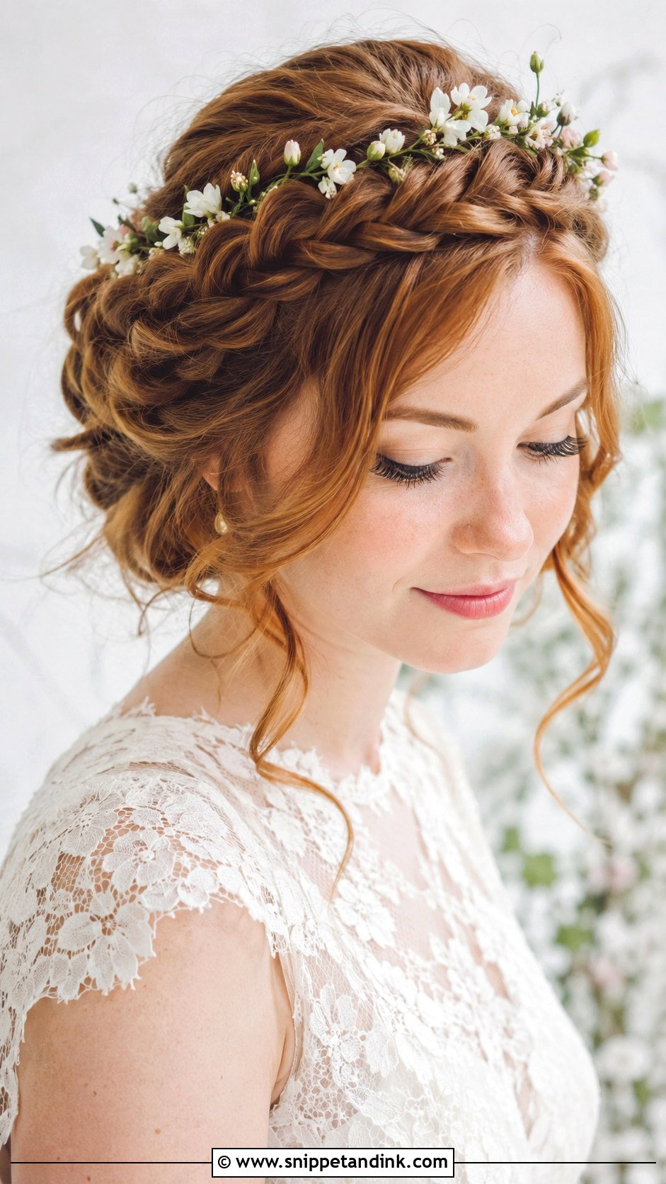 Halo Braid Wedding Hairstyle - Snippet and Ink - 25 Long Wedding Hairstyles