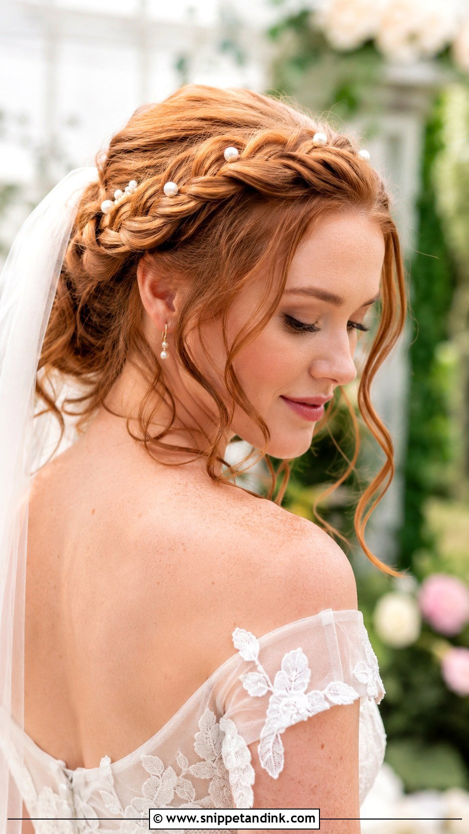 Halo Braid With Loose Tendrils - Snippet and Ink - 20 Bridal Braid Hairstyle Ideas