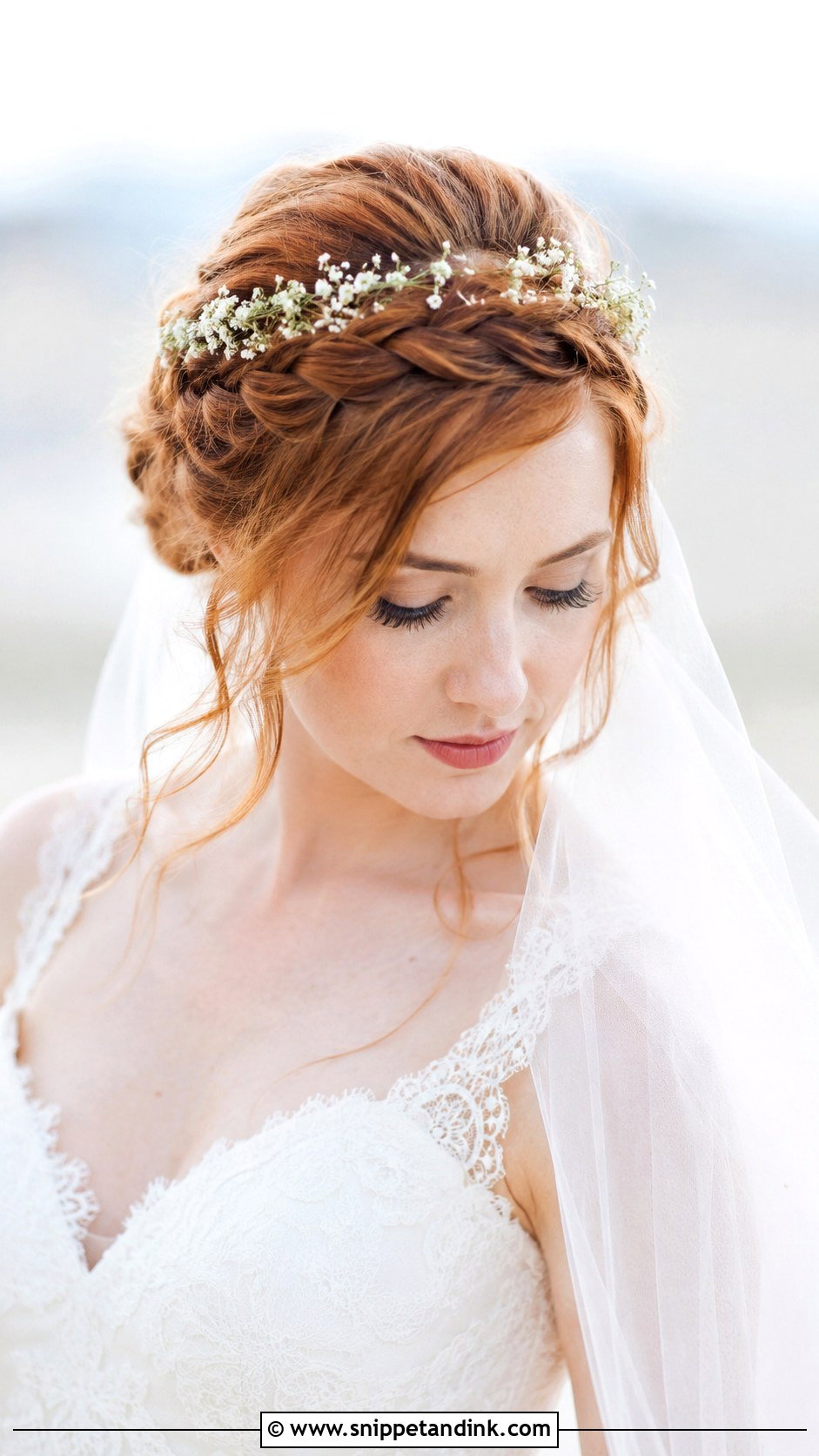 Halo Braid for Bride - Snippet and Ink - 25 Wedding Hair for Bride Ideas