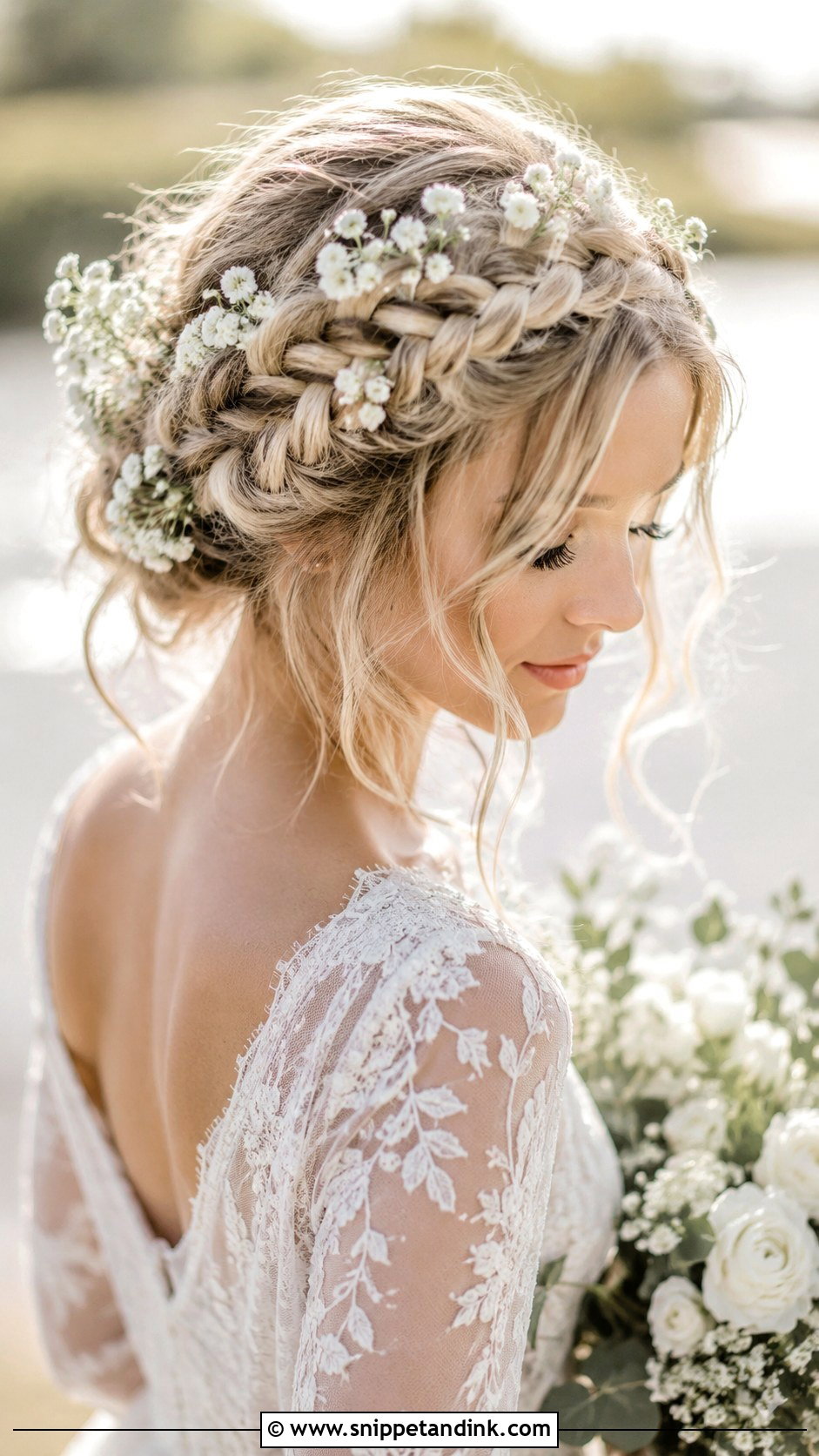 Halo Braid for Brides - Snippet and Ink - 20 Bride Braided Hairstyles