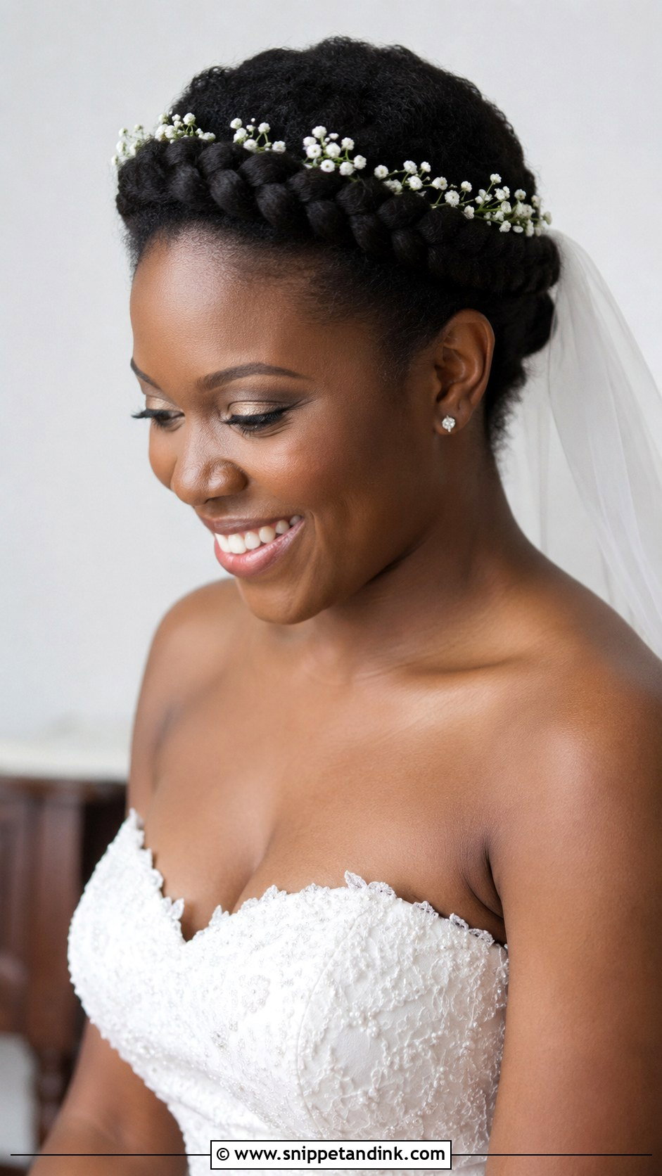 Halo Braid for Natural Hair Brides - Snippet and Ink - 20 Braided Wedding Hairstyles Black Women