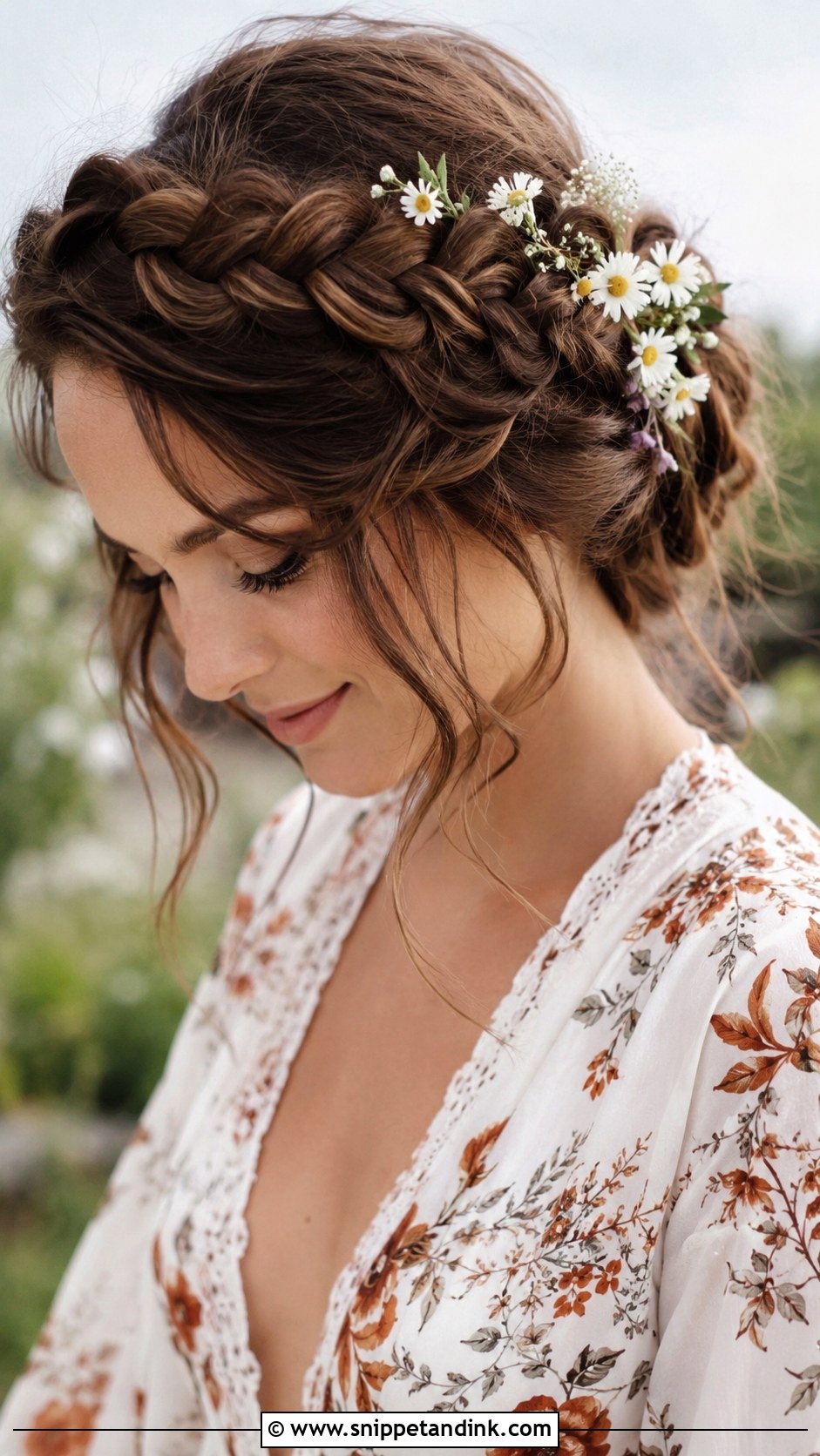 Halo Braid for Wedding Guest - Snippet and Ink - 30 Easy Hairstyles for Wedding Guest