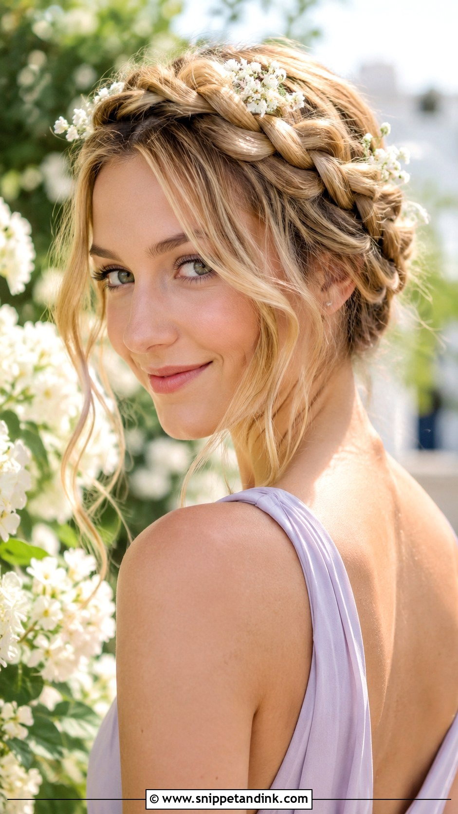 Halo Braid for Wedding Guest - Snippet and Ink - 20 Wedding Guest Braids Hairstyles