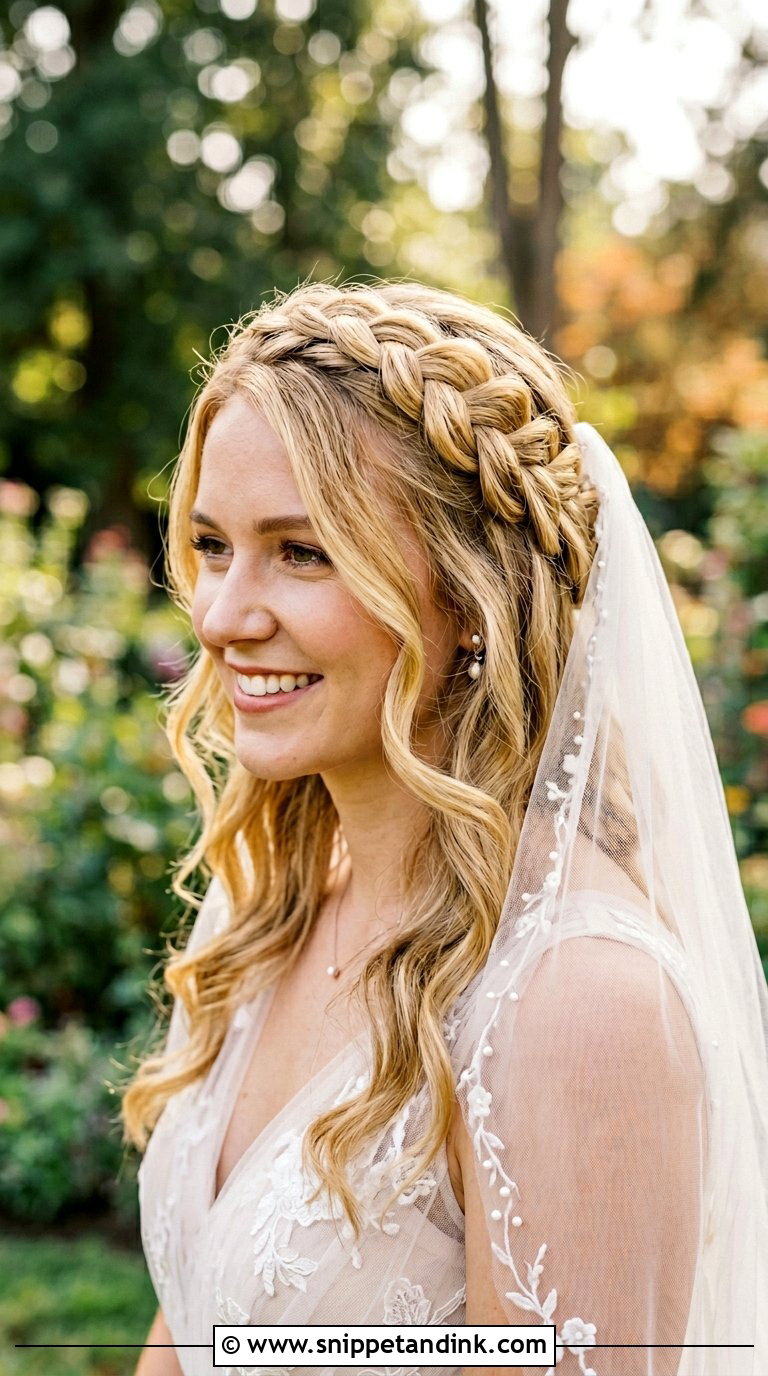 Halo Braid for Wedding - Snippet and Ink - 20 Braids Hairstyles for Wedding