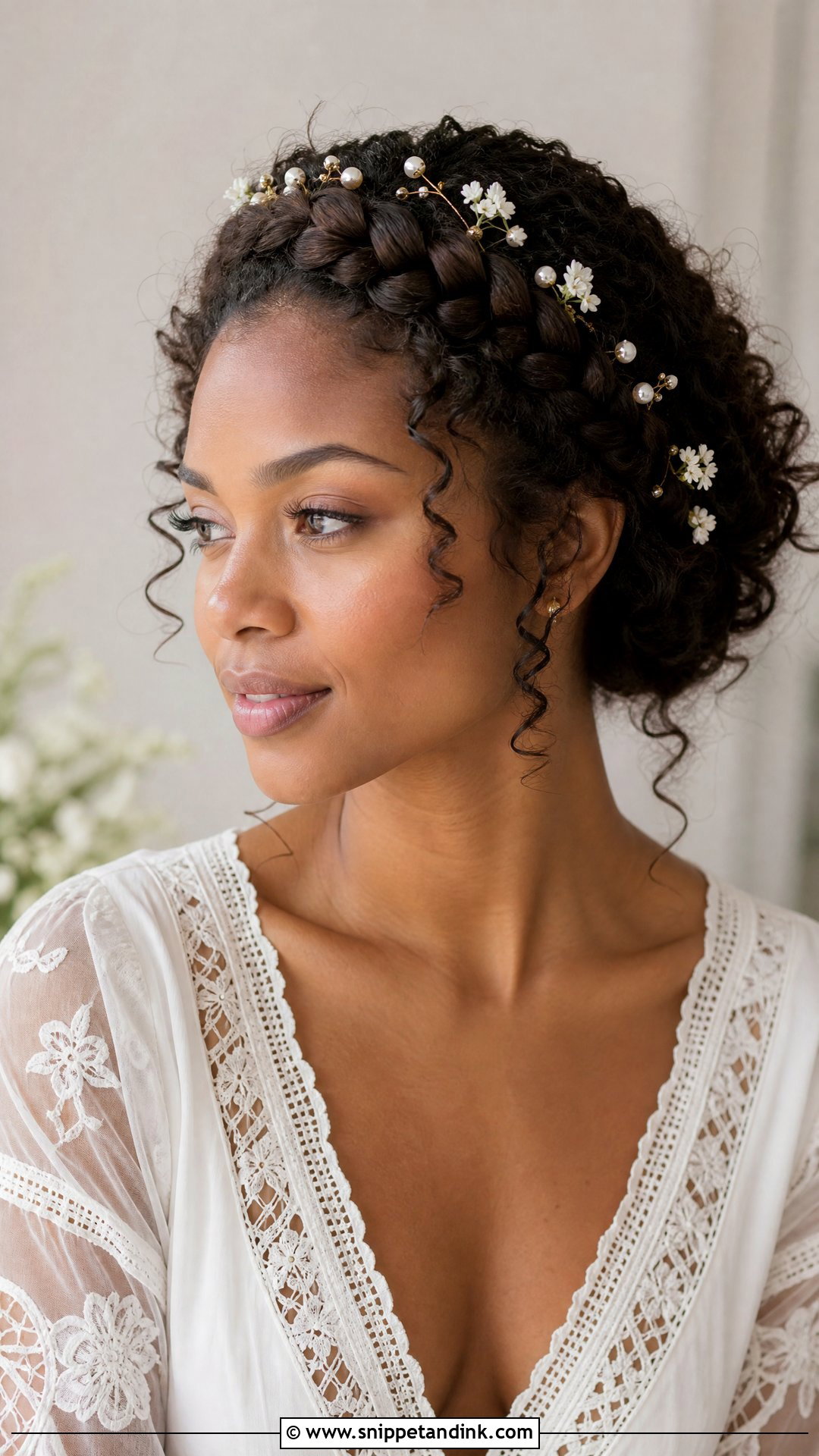 Halo Crown Braid - Snippet and Ink - 20 Natural Hairstyles for Wedding Guest