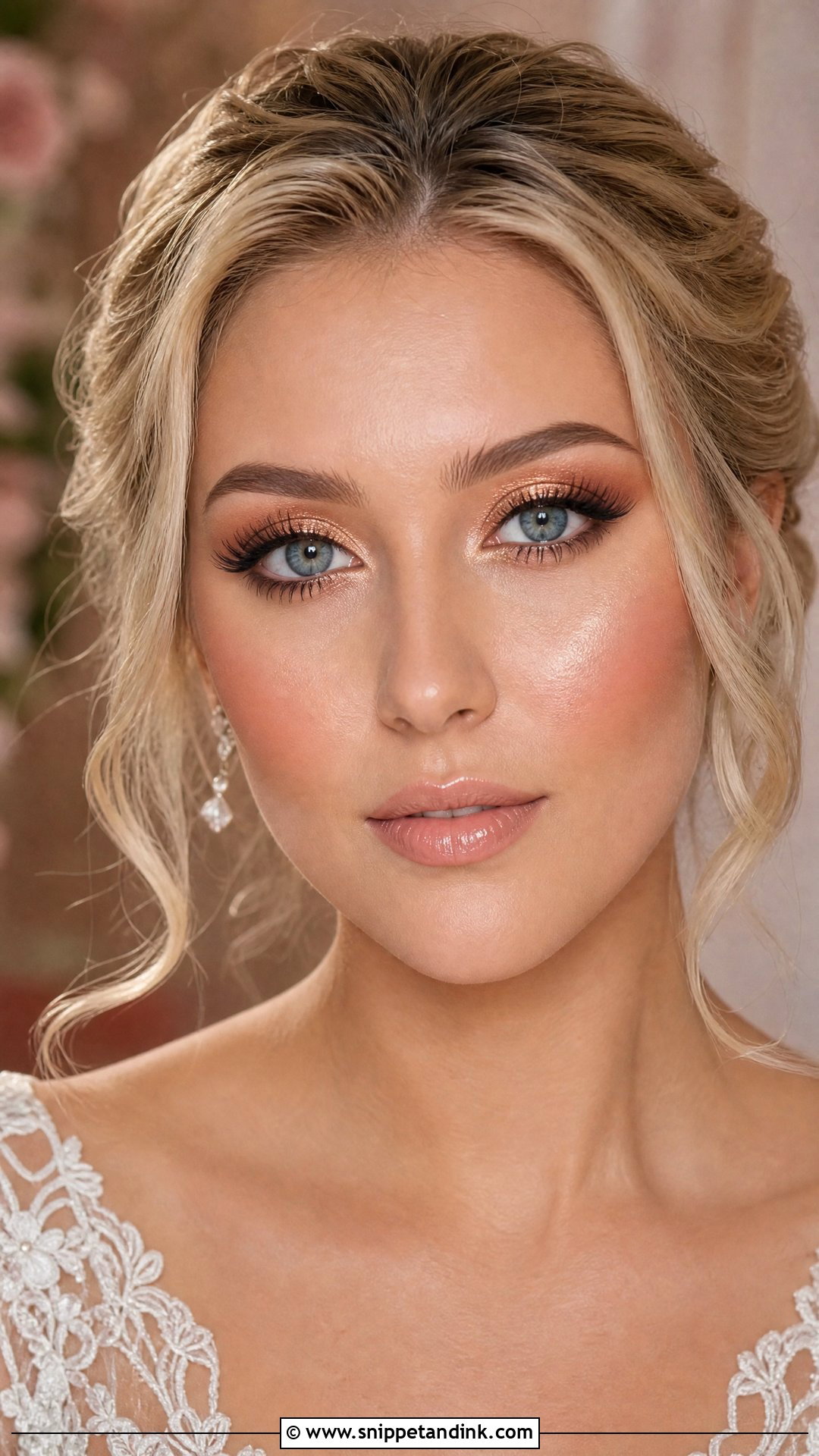 Halo Eye Wedding Makeup For Blue Eyes - Snippet and Ink - 25 Full Glam Wedding Makeup for Blue Eyes
