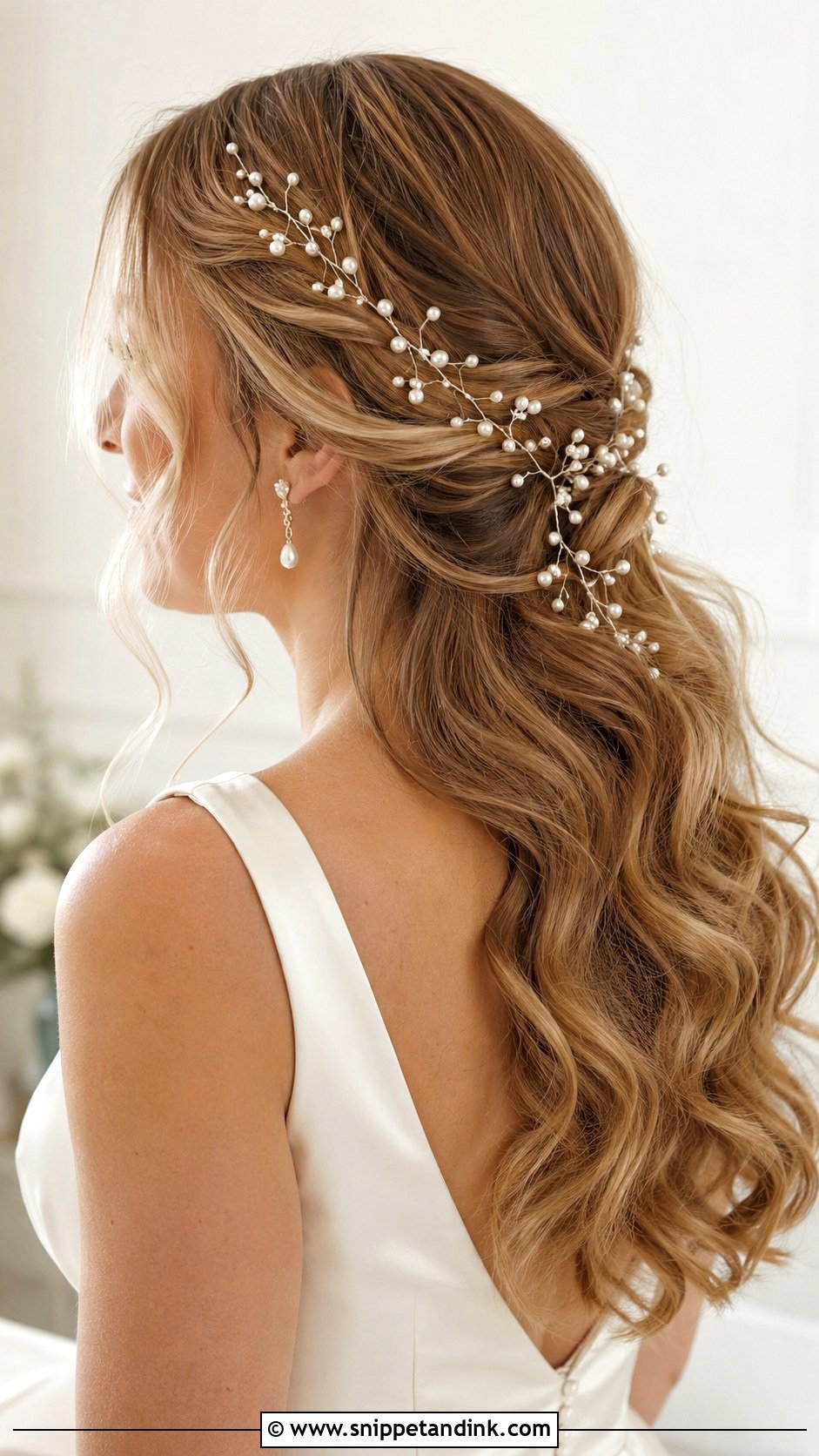 Handmade Pearl Bridal Hair Vine - Snippet and Ink - 15 Handmade Bridal Hair Accessories