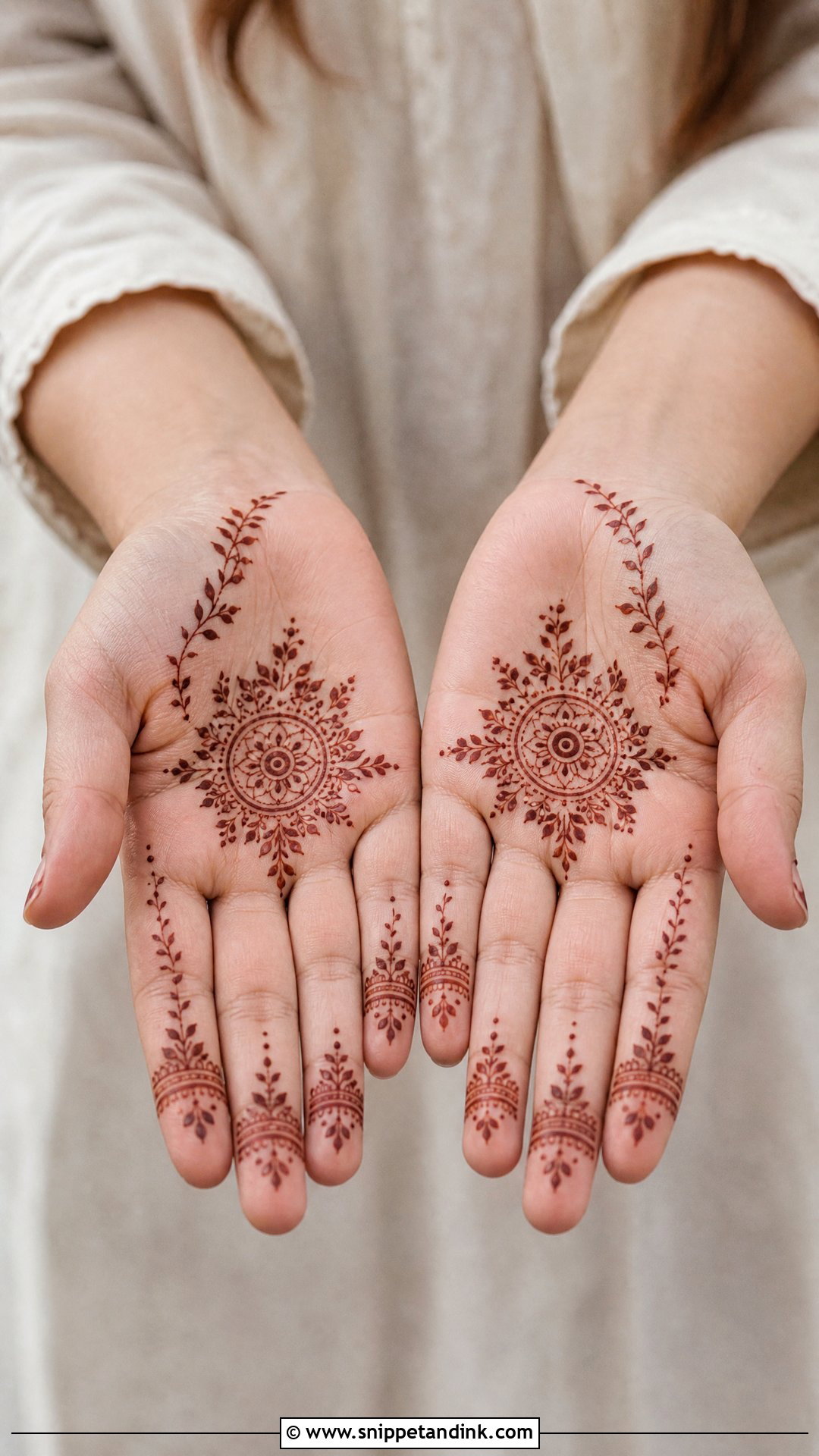 Hania Amir Simple Front Hand Mehndi - Snippet and Ink - 20 Hania Amir Mehndi Design Ideas