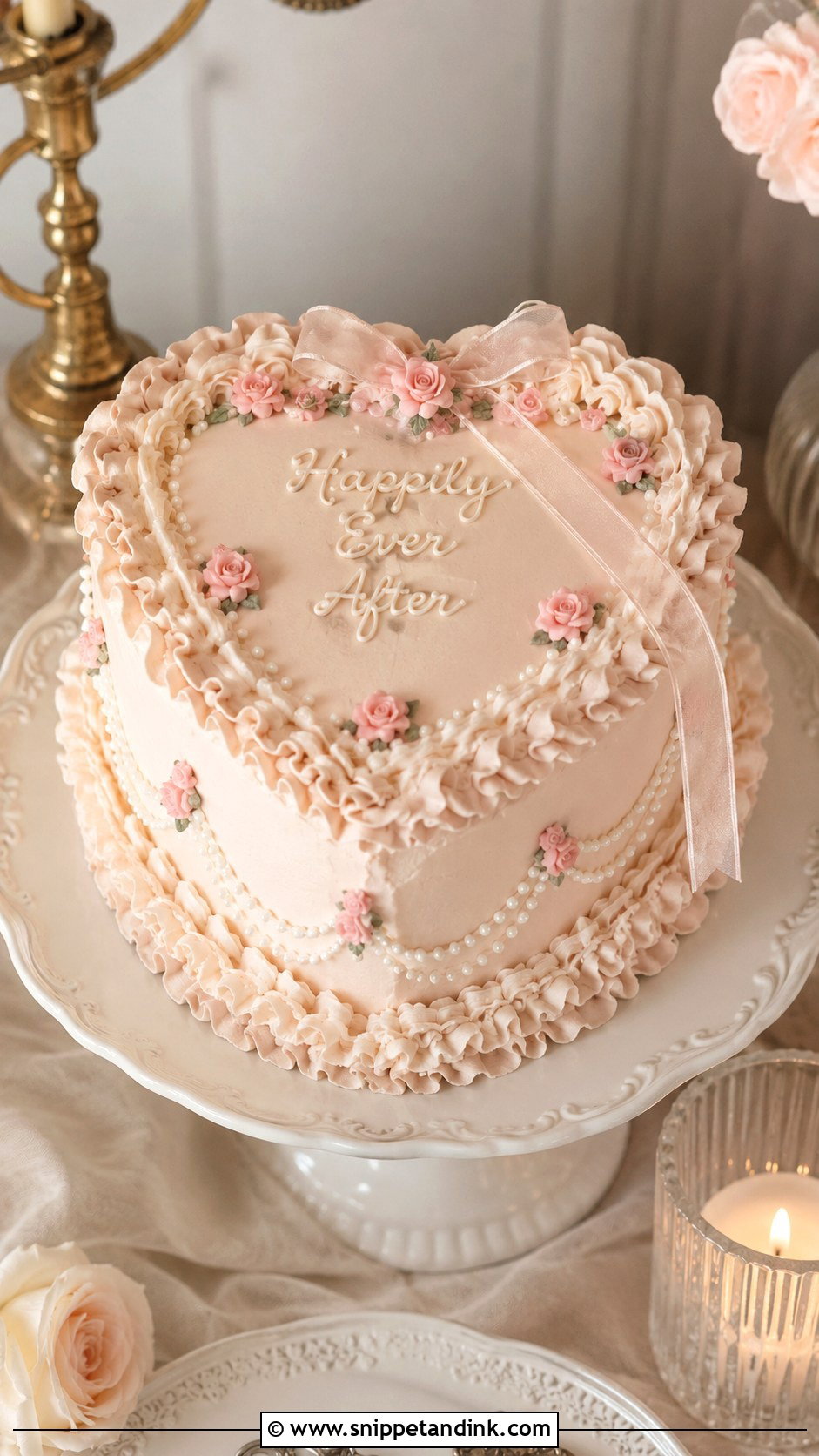 Happily Ever After Wedding Cake - Snippet and Ink - 20 Quote Cake Ideas for Wedding