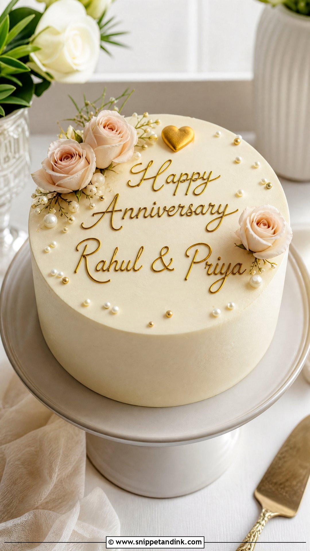 Happy Anniversary Cake With Name - Snippet and Ink - 35 Happy Anniversary Cakes